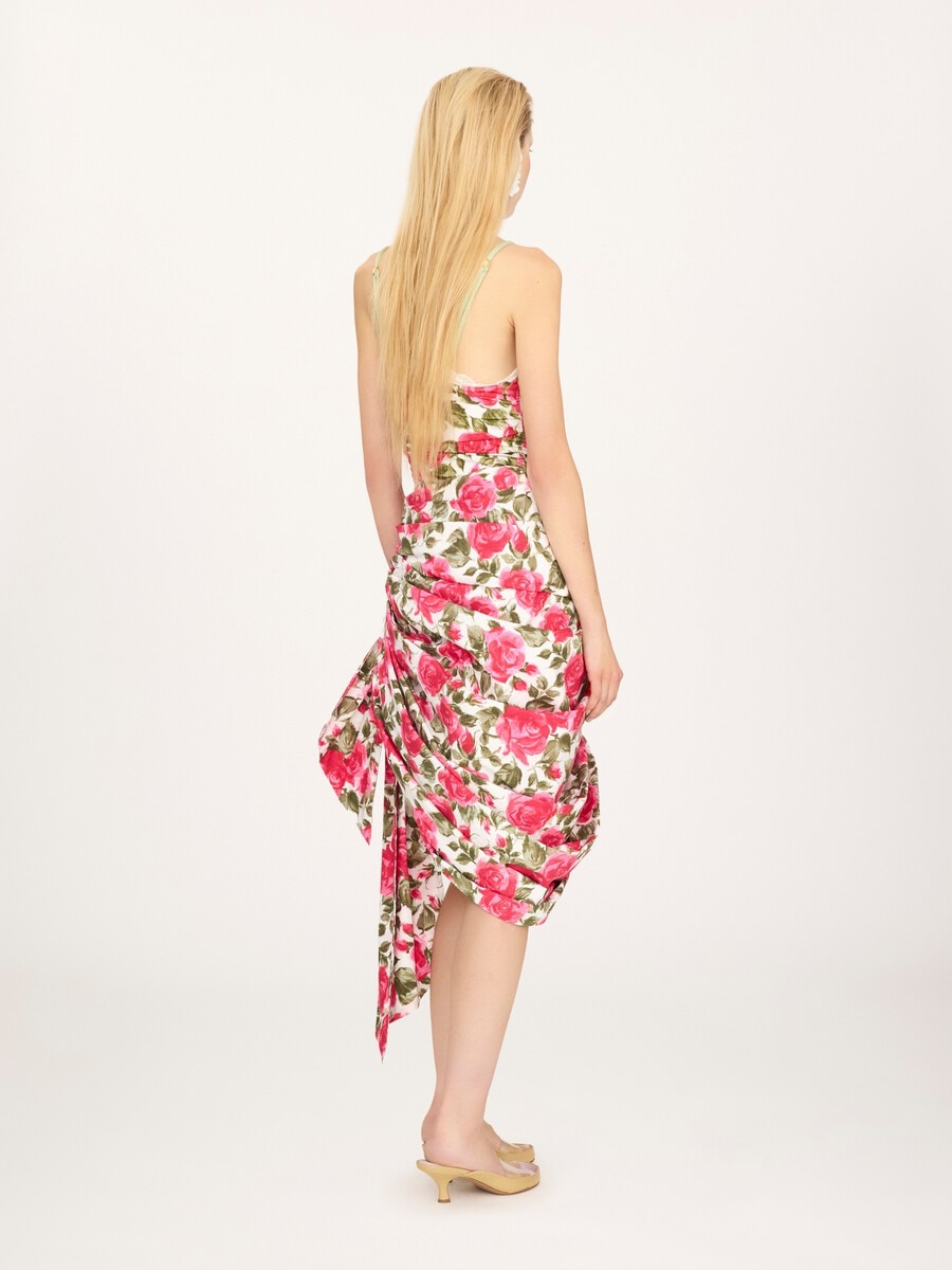 Knee-length wrap skirt in cotton poplin - 7