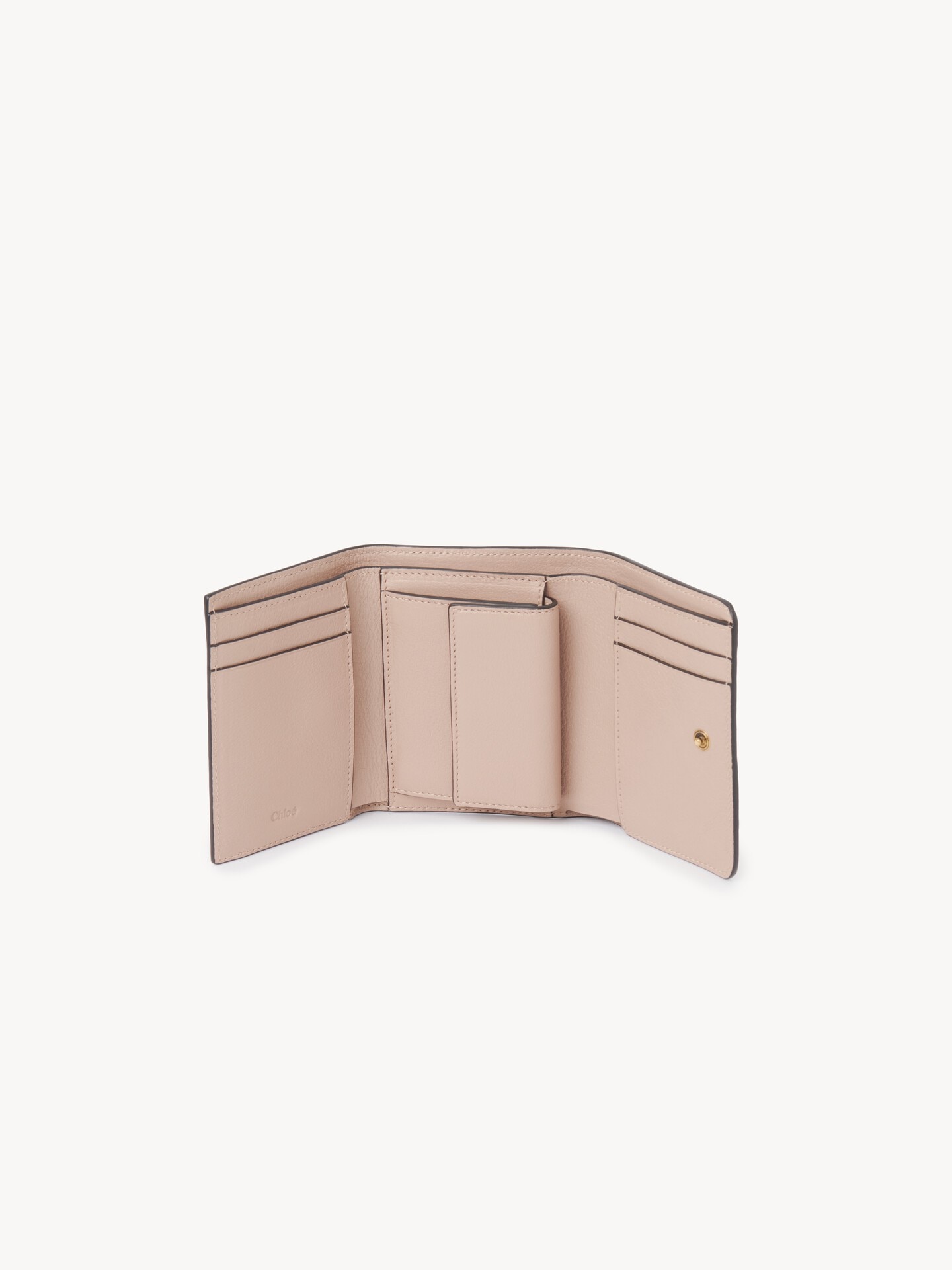 Small Chlo&eacute; Iconic tri-fold with coin pocket in grained leather - 5