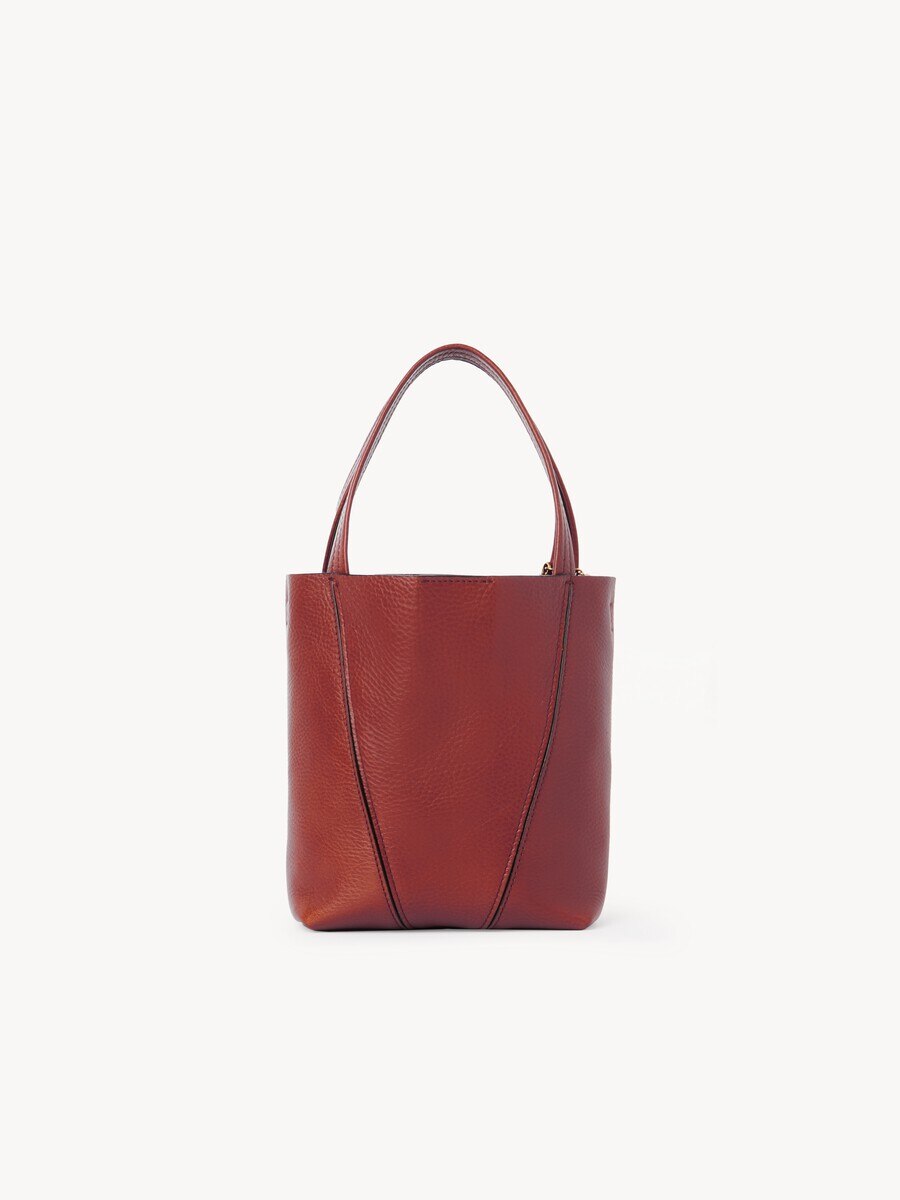 Small Chlo&eacute; Spin tote bag in grained leather - 4
