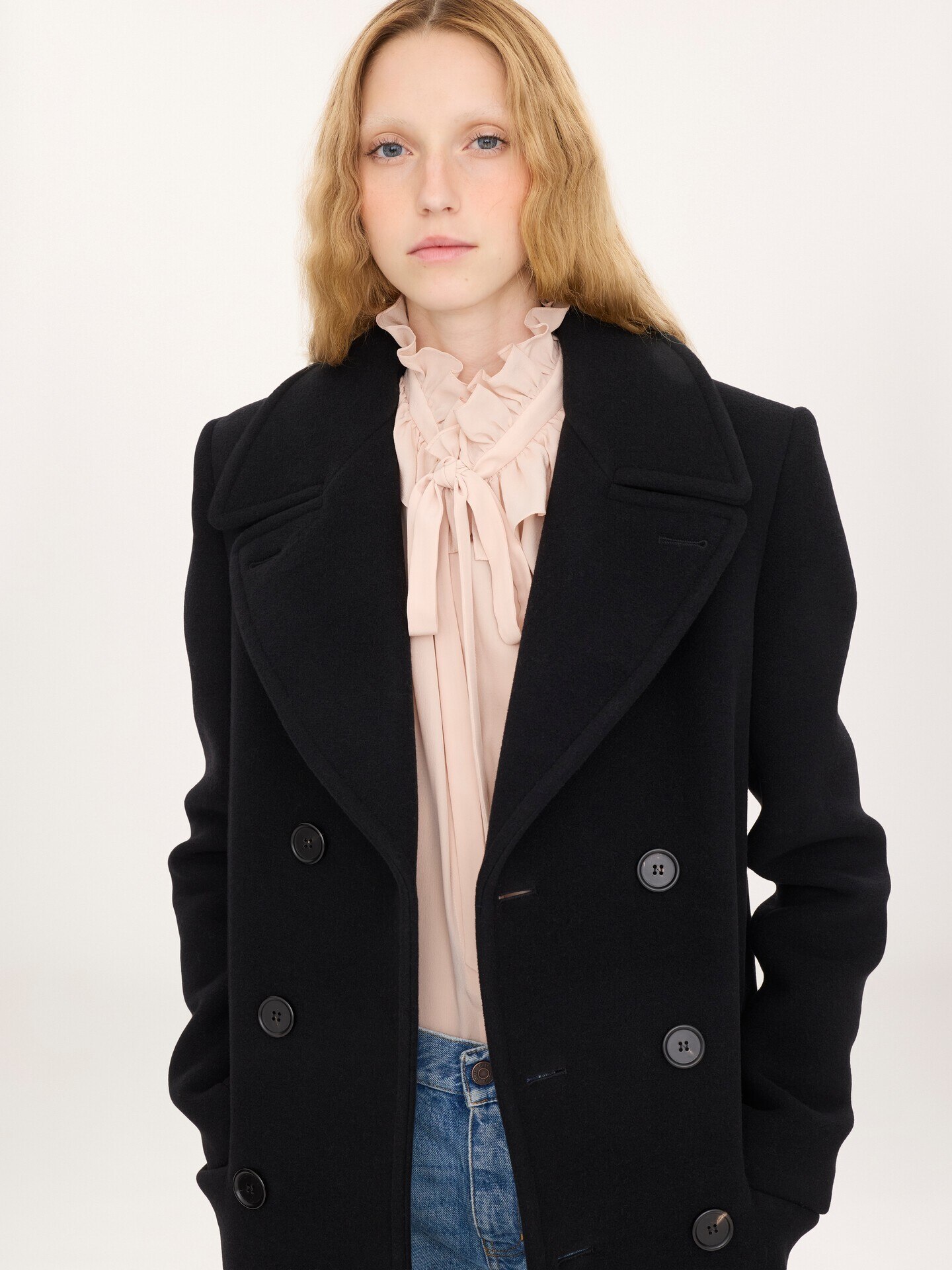 Long double-breasted coat in double-face wool - 6.0