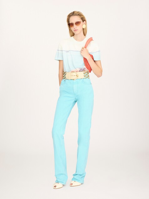 Crew-neck logo T-shirt in cotton jersey