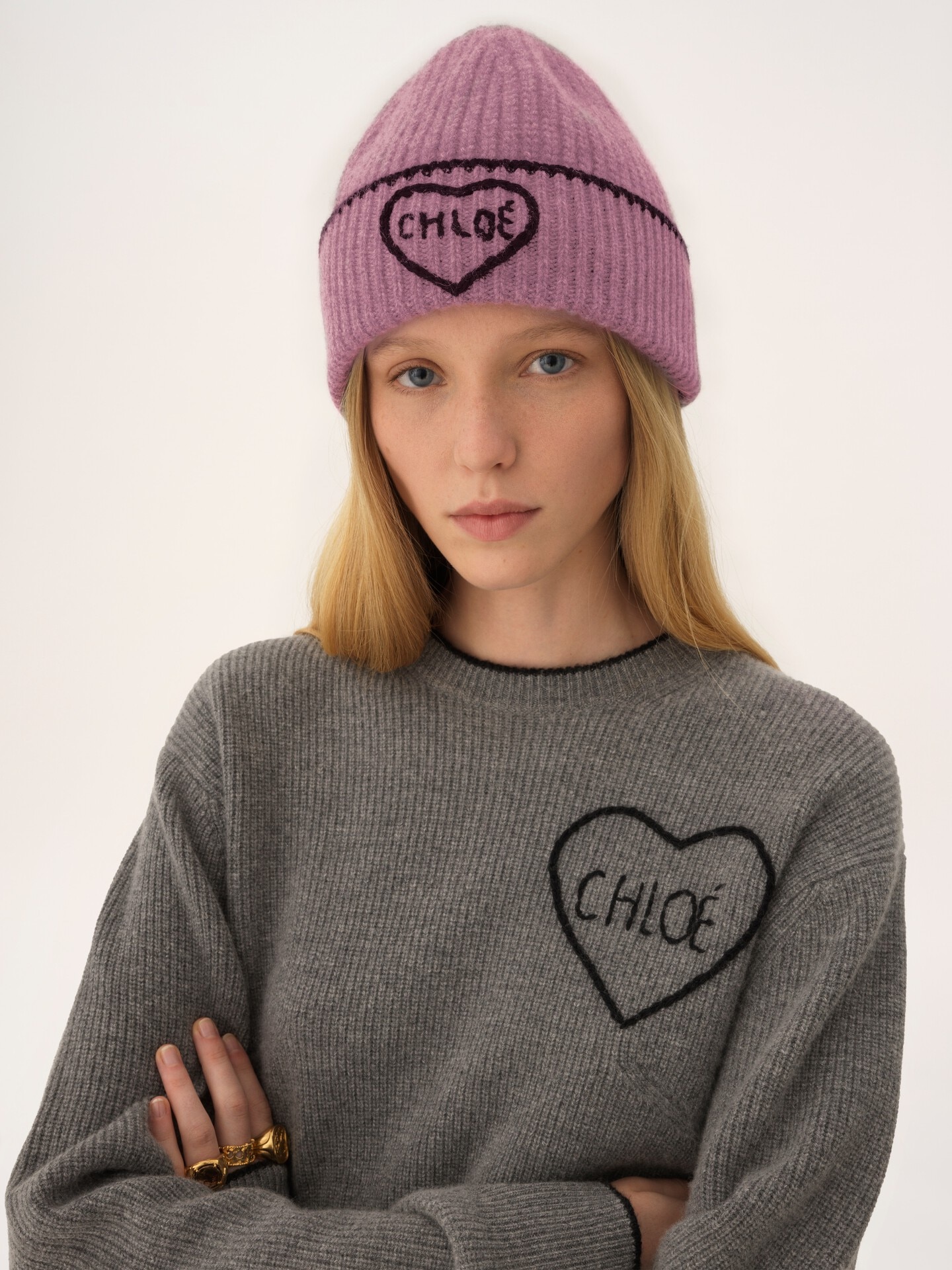 Bonnet Chlo&eacute; Encoeur en laine et cachemire - 2