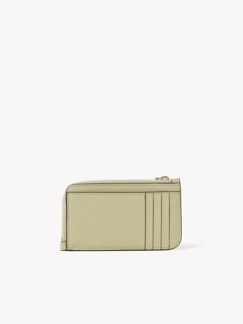Alphabet wallet in grained leather