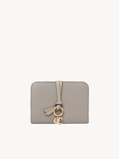 Alphabet bifold wallet in grained leather