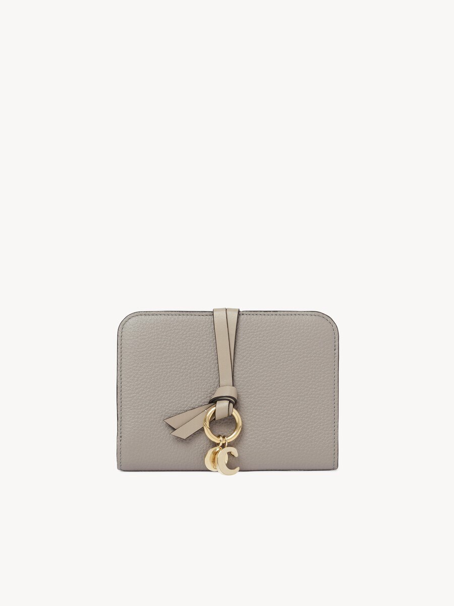 Alphabet bifold wallet in grained leather - 1