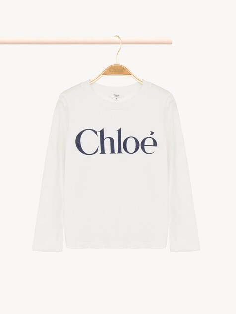 Kids' long-sleeve logo top