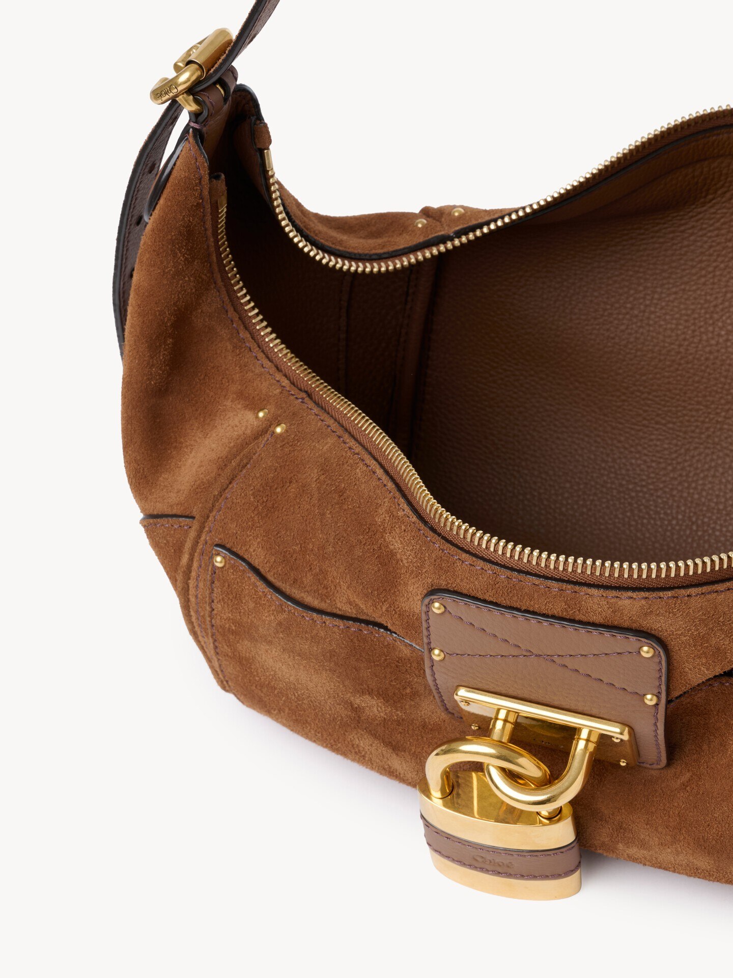 Paddington crossbody bag in suede leather - 5.0