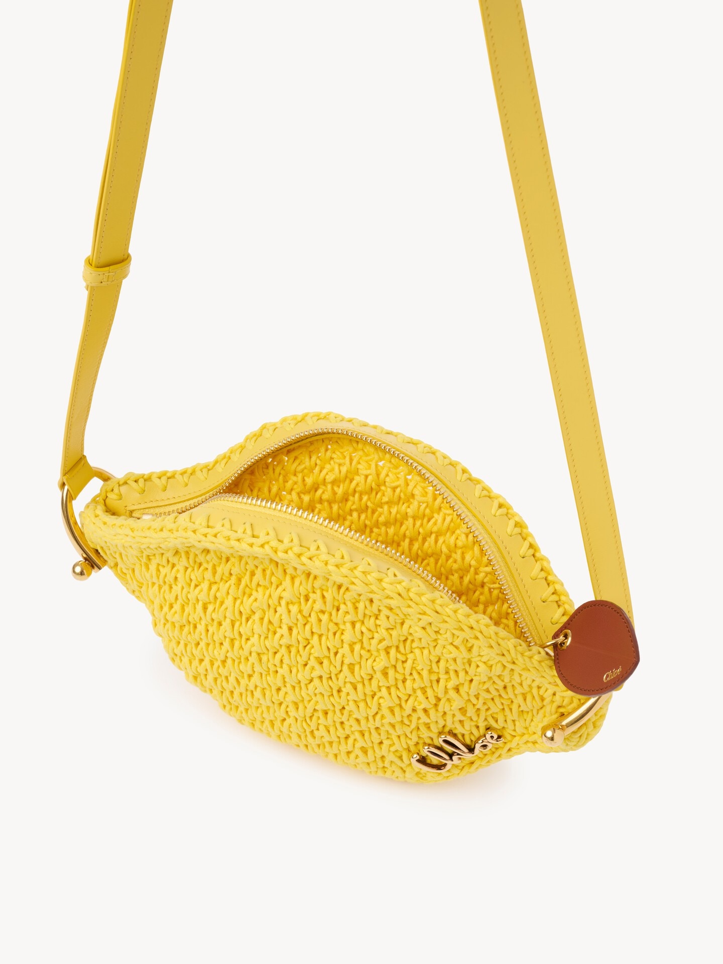 Chlo&eacute; Tropicus Lemon crossbody bag in waxed cord - 5.0