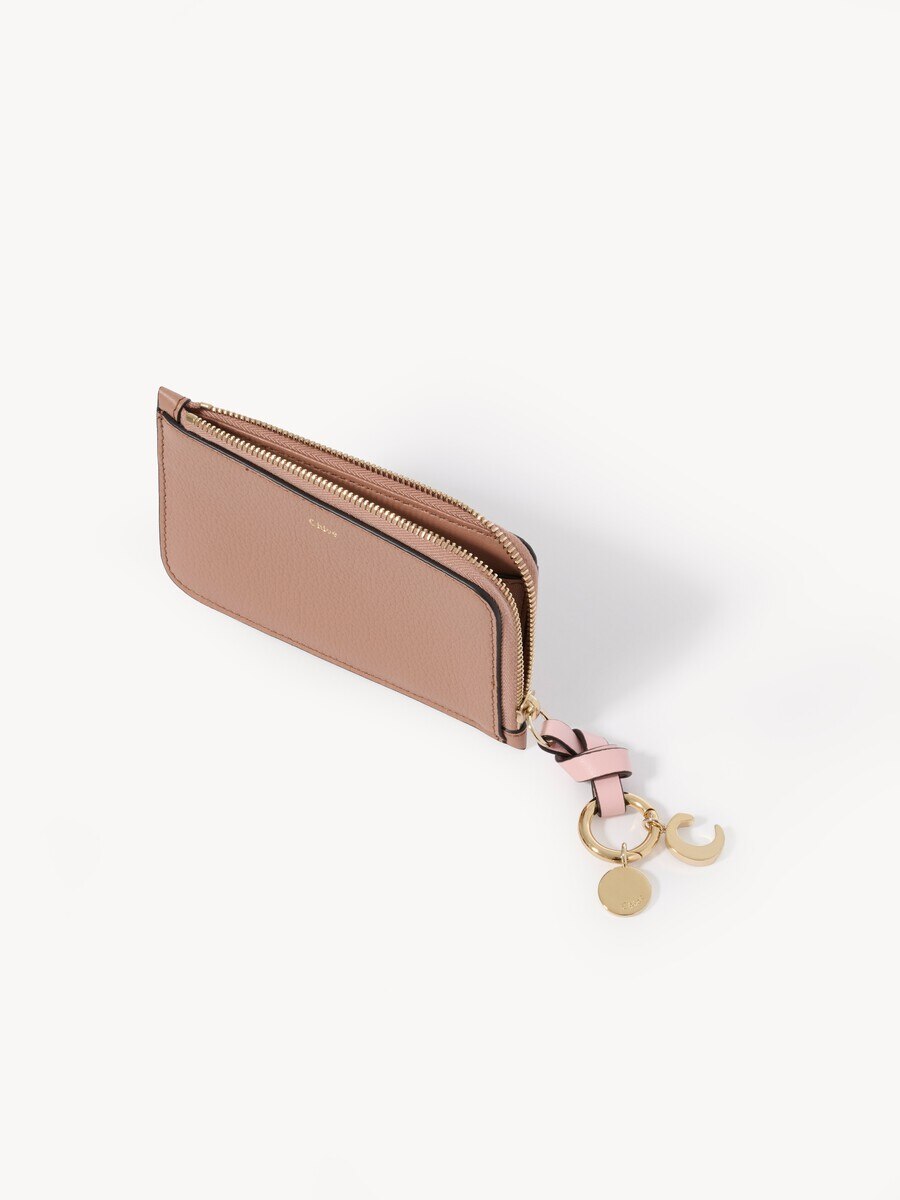 Portafoglio Alphabet in pelle granata - 5
