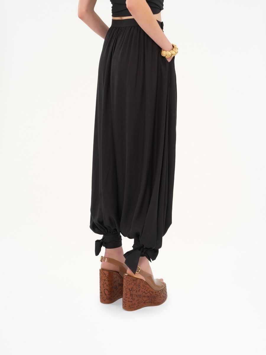 Fluid pleated pants in silk charmeuse - 5