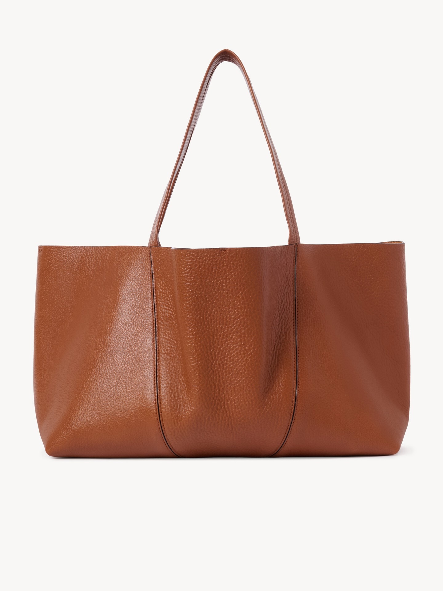 Chlo&eacute; Spin east-west tote bag in grained leather - 5.0