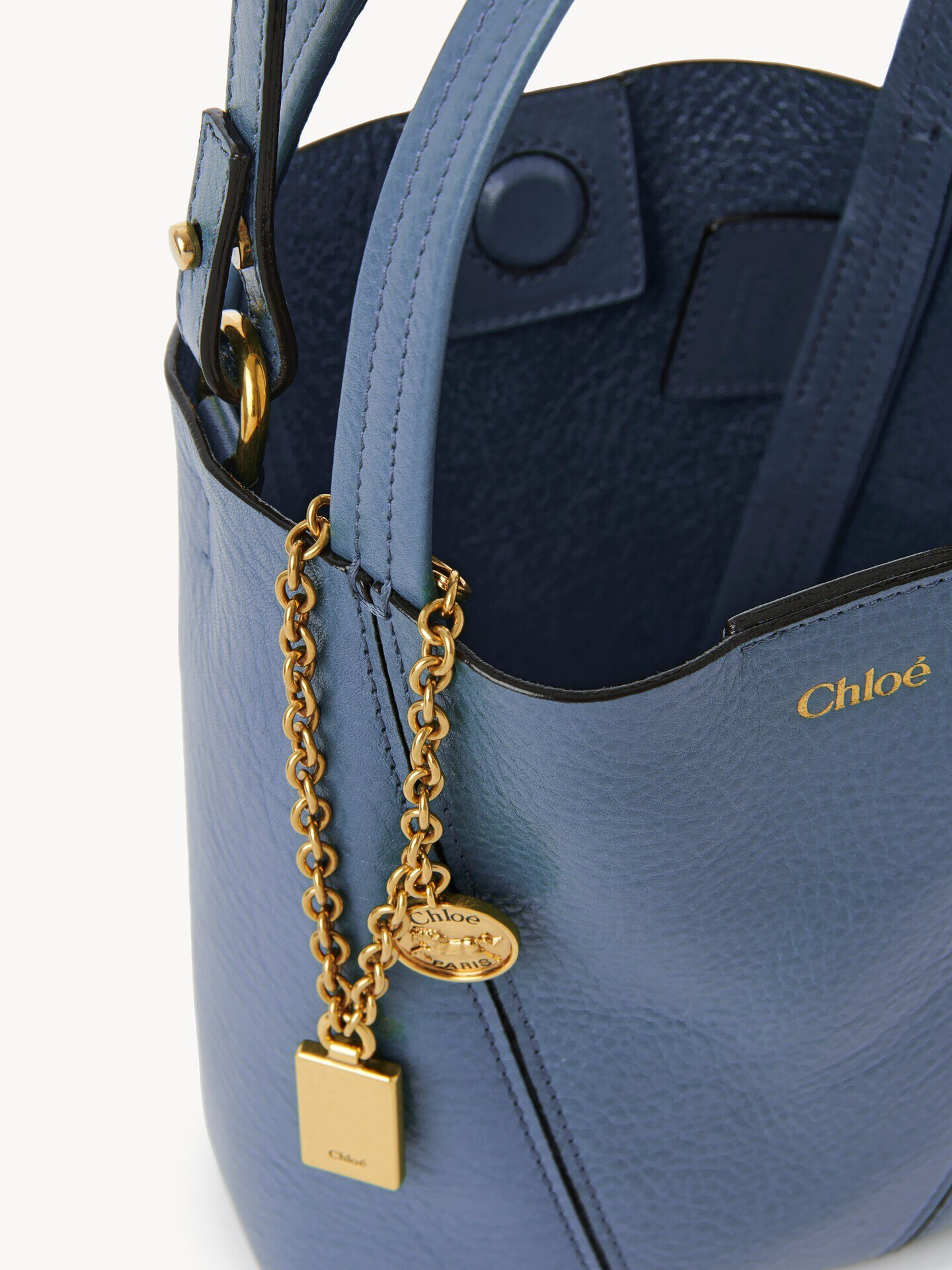 Bolso tote peque&ntilde;o Chlo&eacute; Spin de cuero granulado - 7
