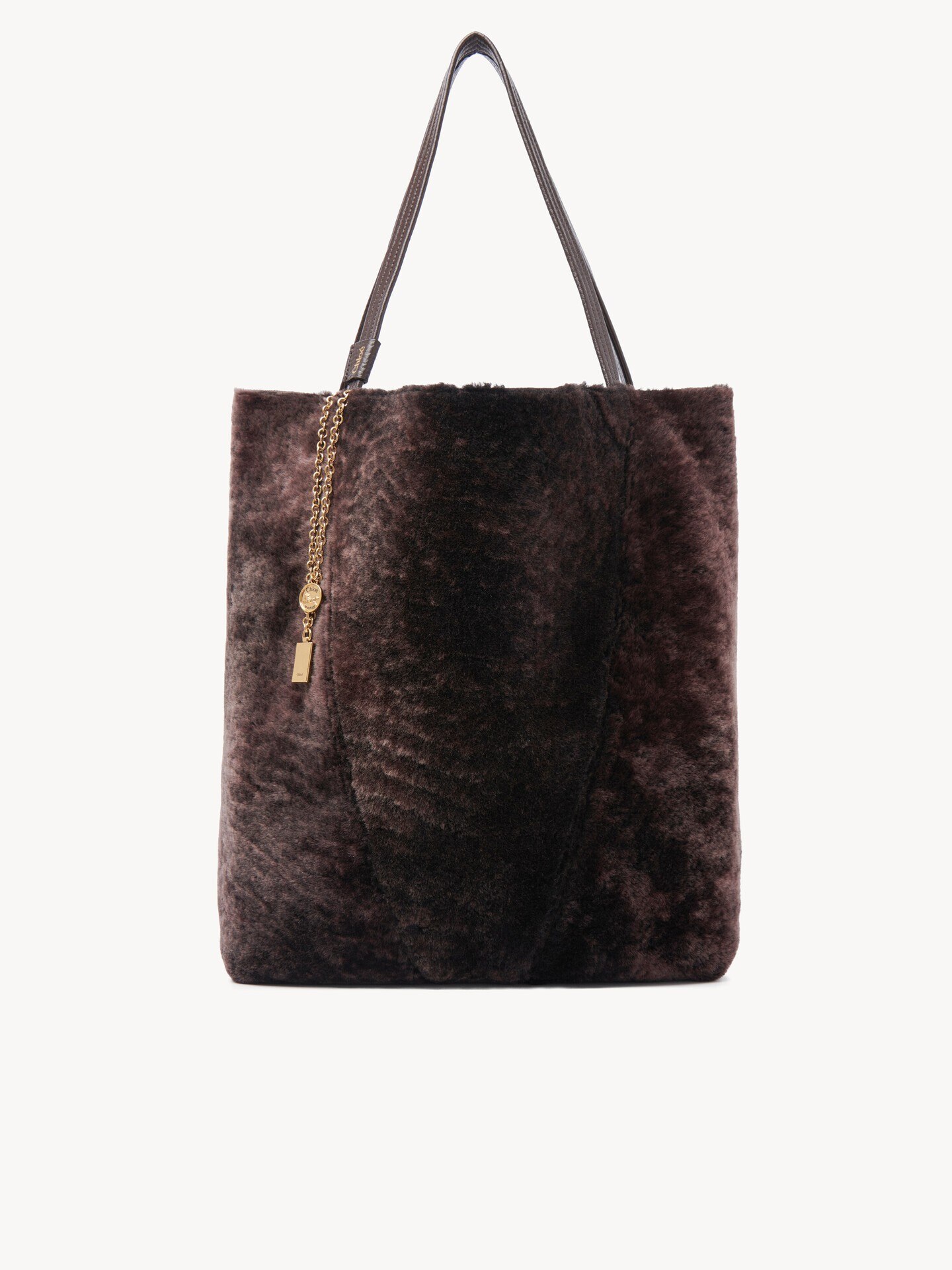 Large Chlo&eacute; Spin tote bag in shearling - 1