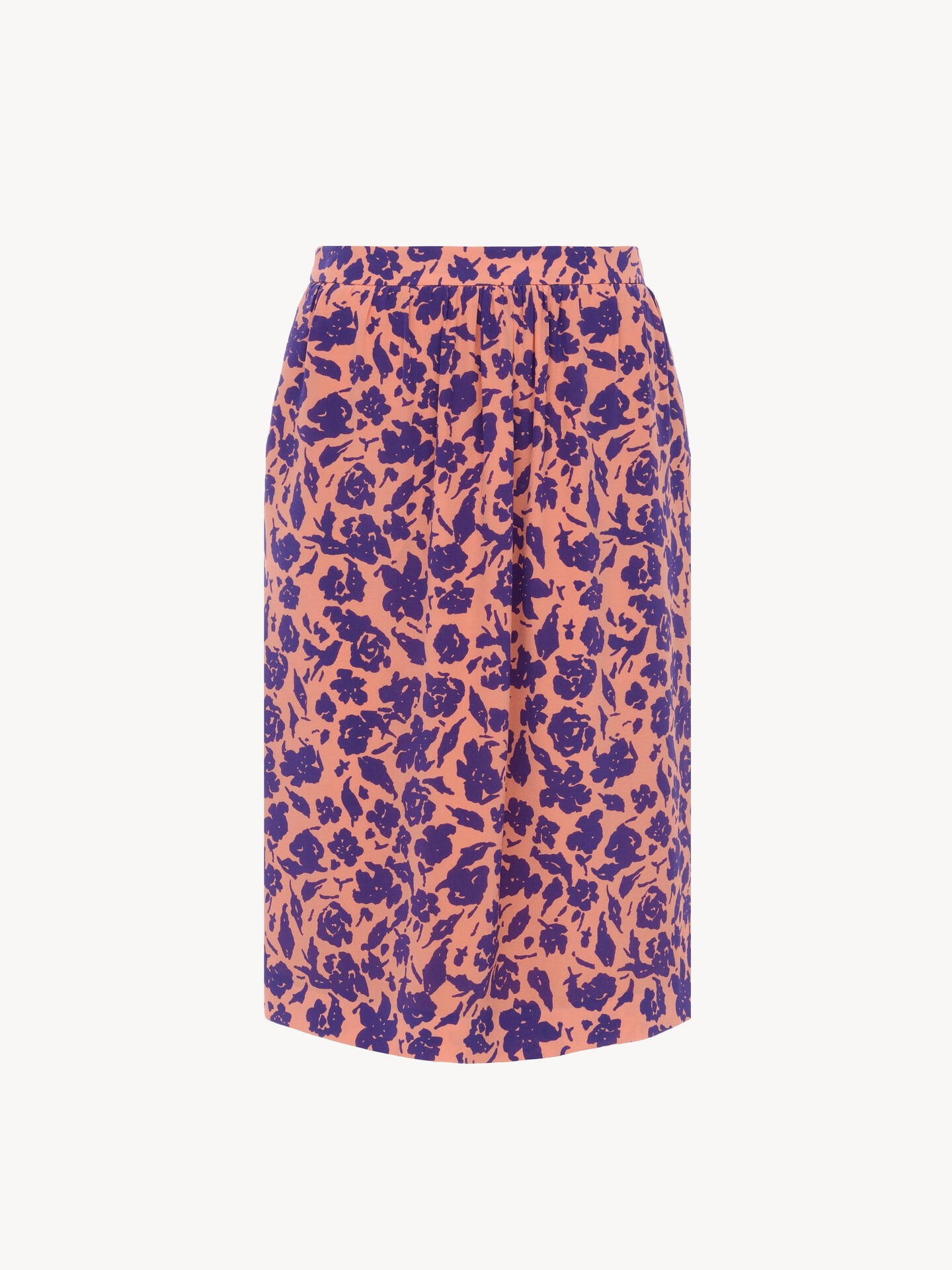 Short pencil skirt in cr&ecirc;pe de chine - 2