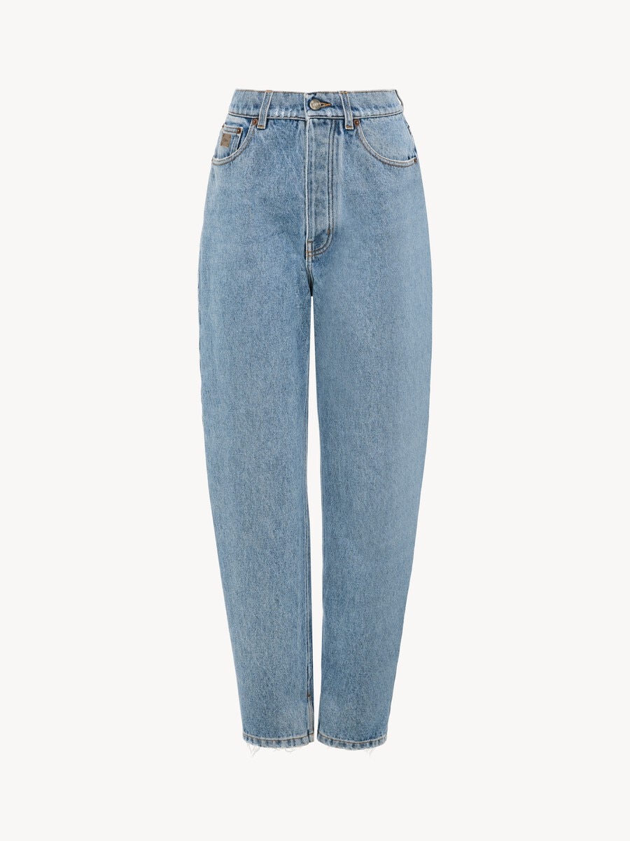 High-rise tapered jeans in denim - 2