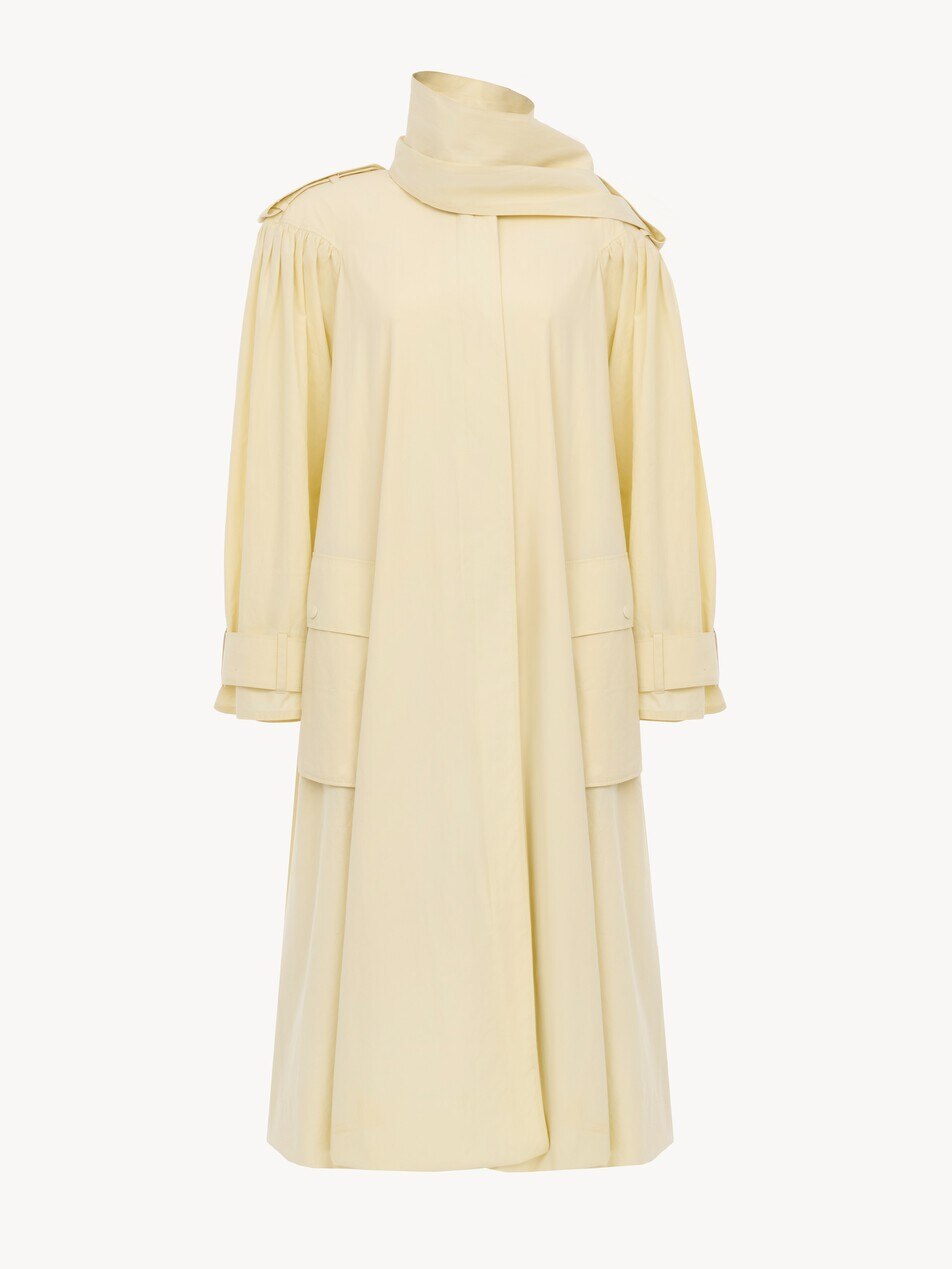Trench col montant foulard en popeline de coton - Packshot