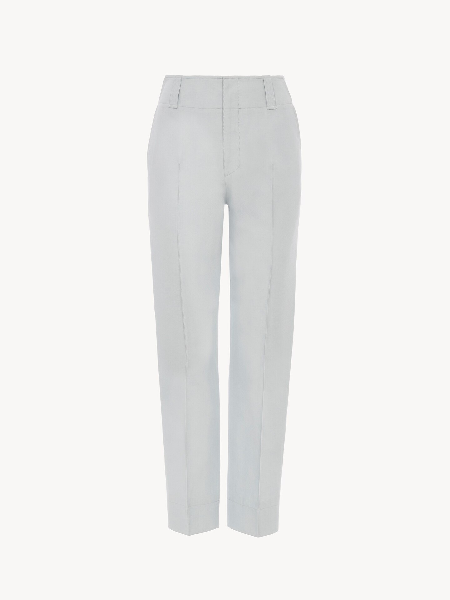 Cigarette pants in a linen-cotton mix - 1
