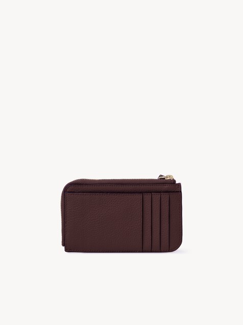 Alphabet wallet in grained leather
