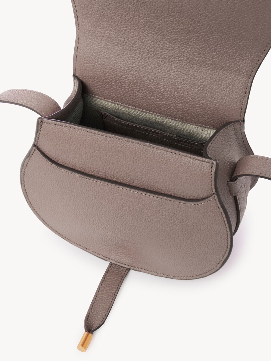Small Marcie saddle bag in grained leather - 5