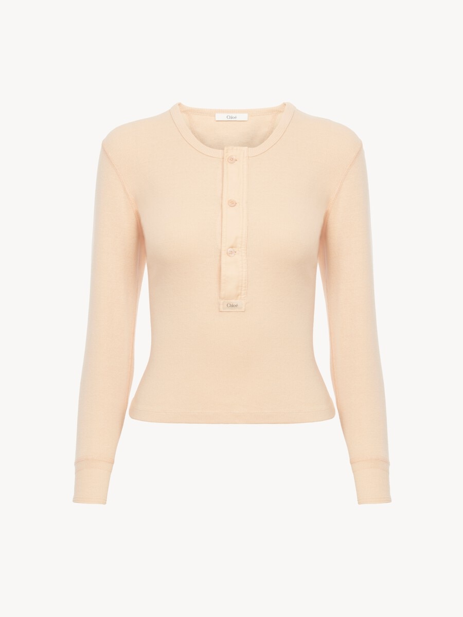 Henley shirt in cotton jersey - 1