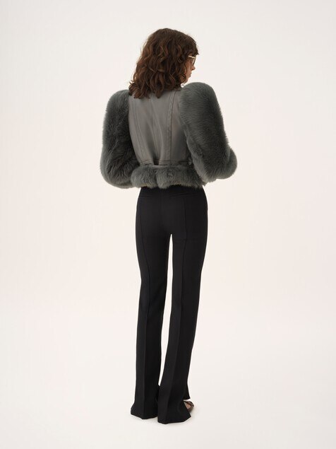 Tailored pants in wool gabardine