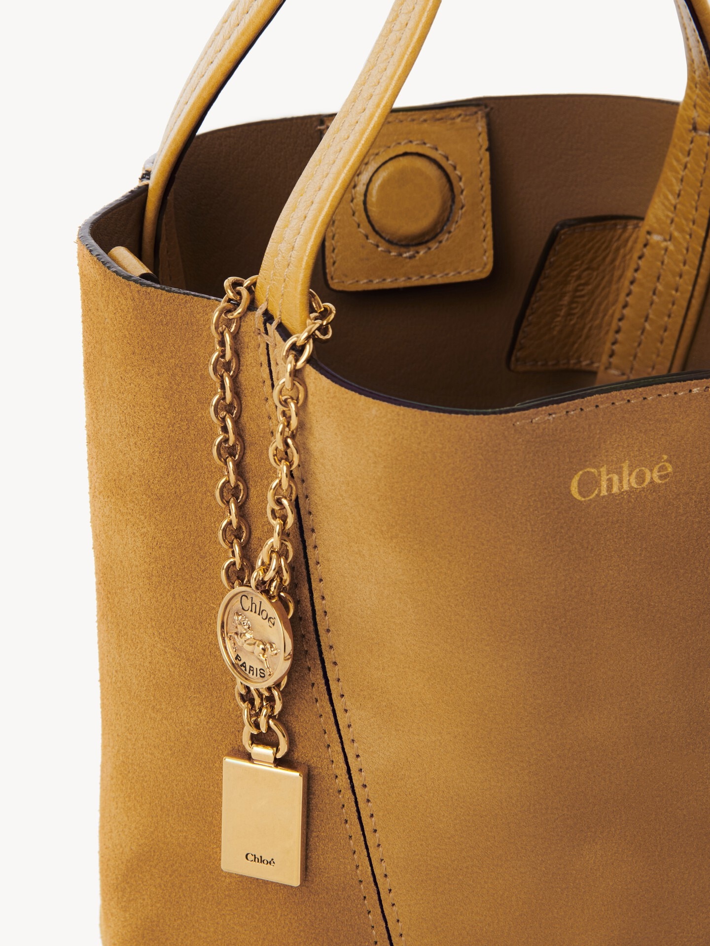 Kleine Chlo&eacute; Spin Tote Bag aus Wildleder - 7