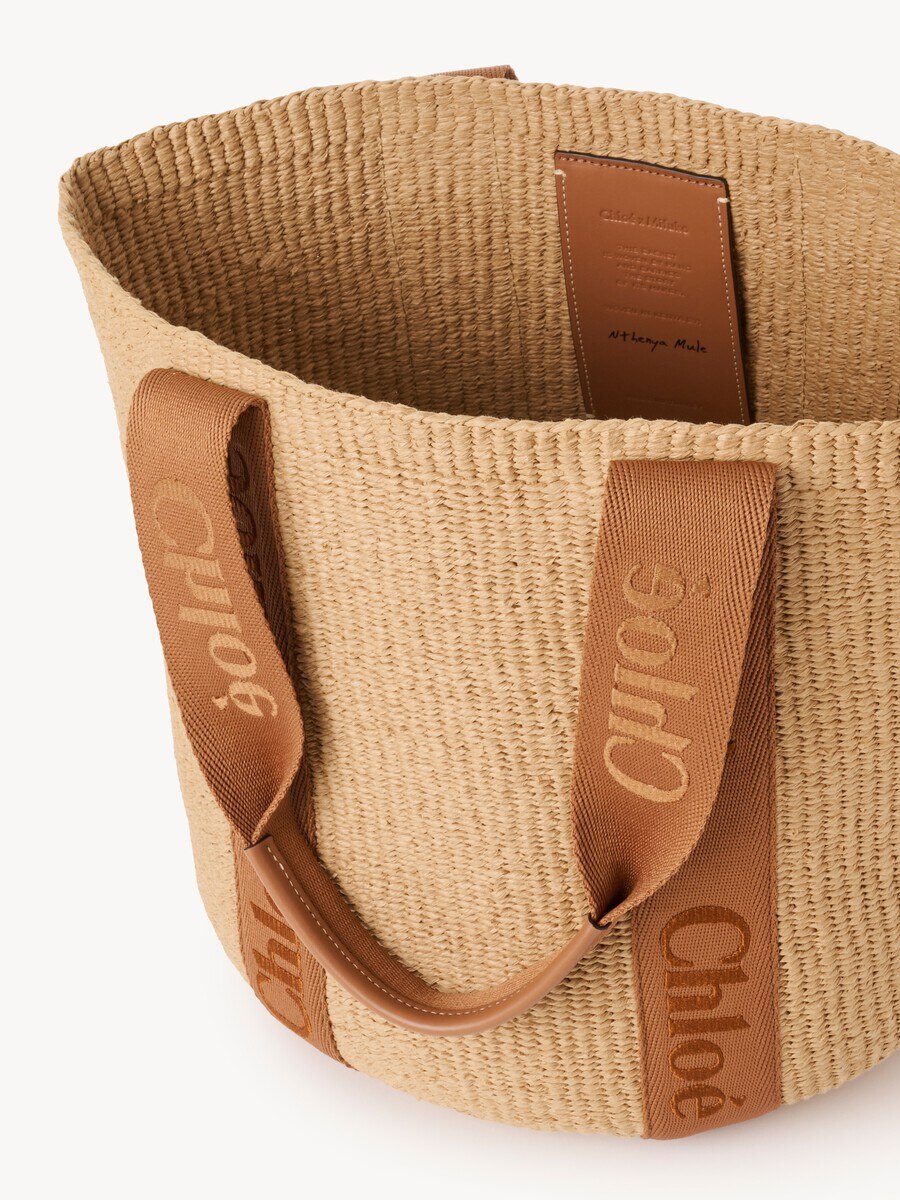 Large Woody basket in natural fibers - 5