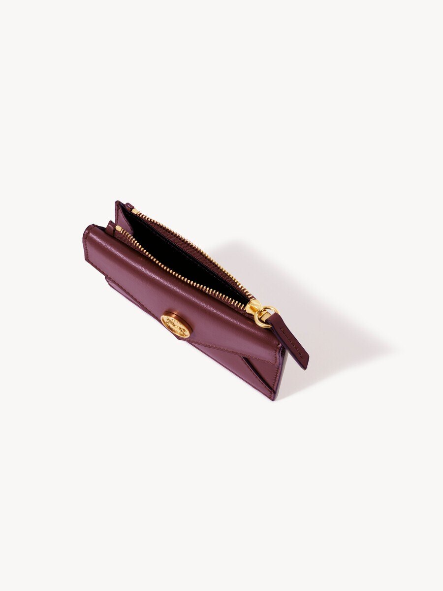 Small Envelope purse with card slots in soft & suede leather - 5