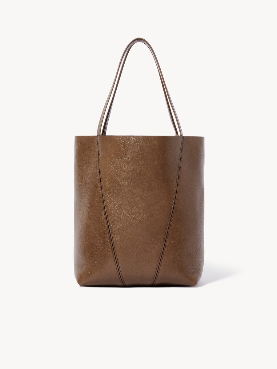 Sac cabas Chlo&eacute; Spin en cuir grain&eacute; - 5