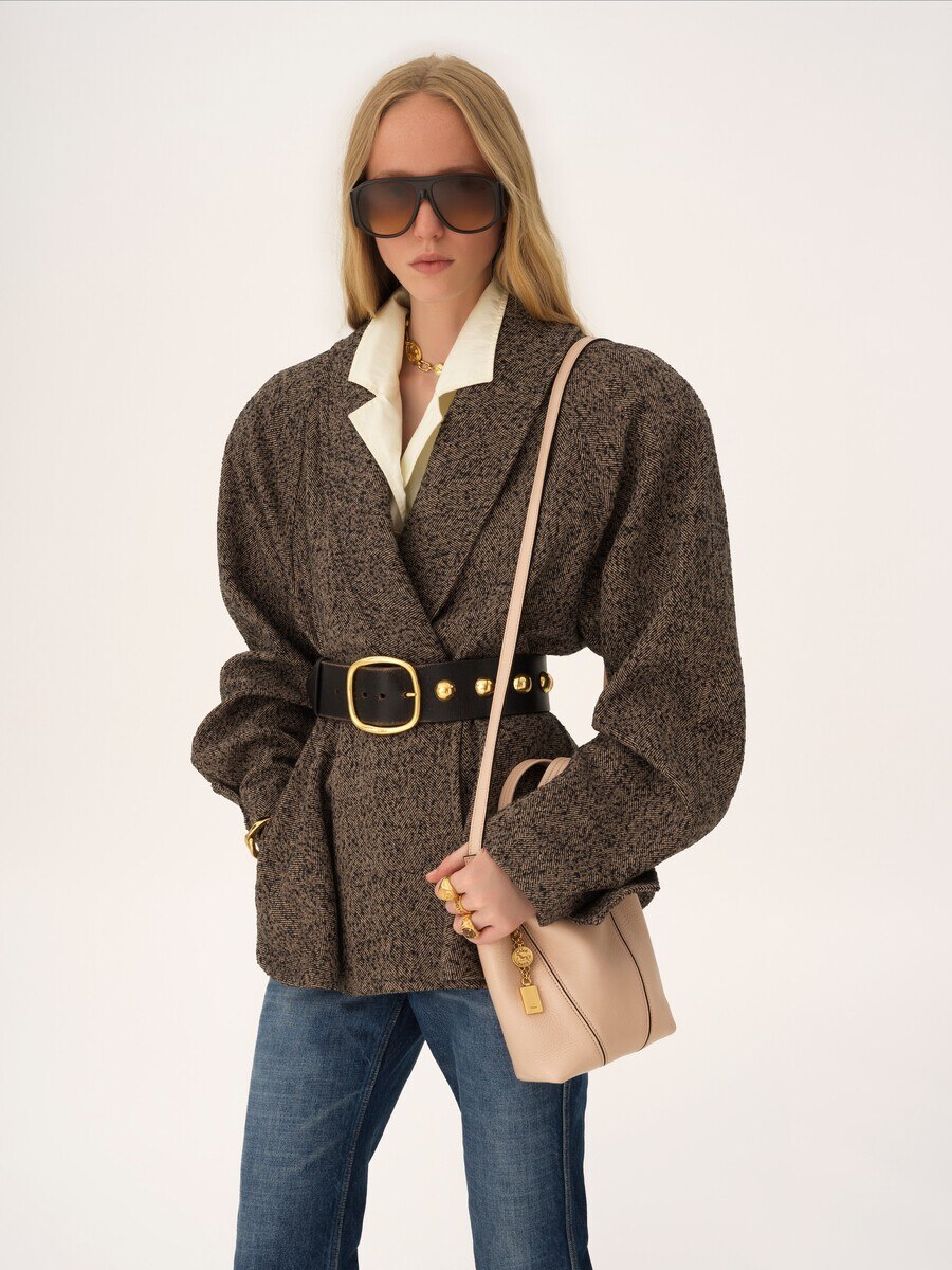 Small Chlo&eacute; Spin tote bag in grained leather - 3