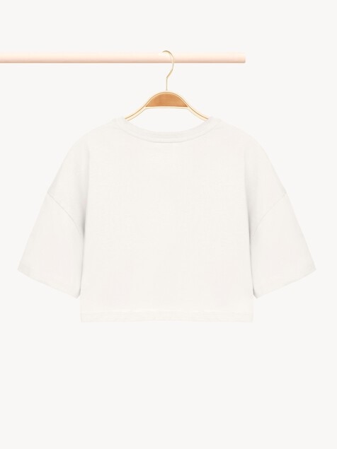 Camiseta cropped con logotipo infantil