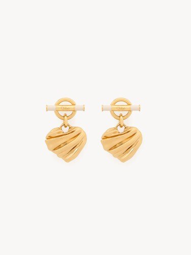 The Chlo&eacute; Pleated Heart earrings - 2