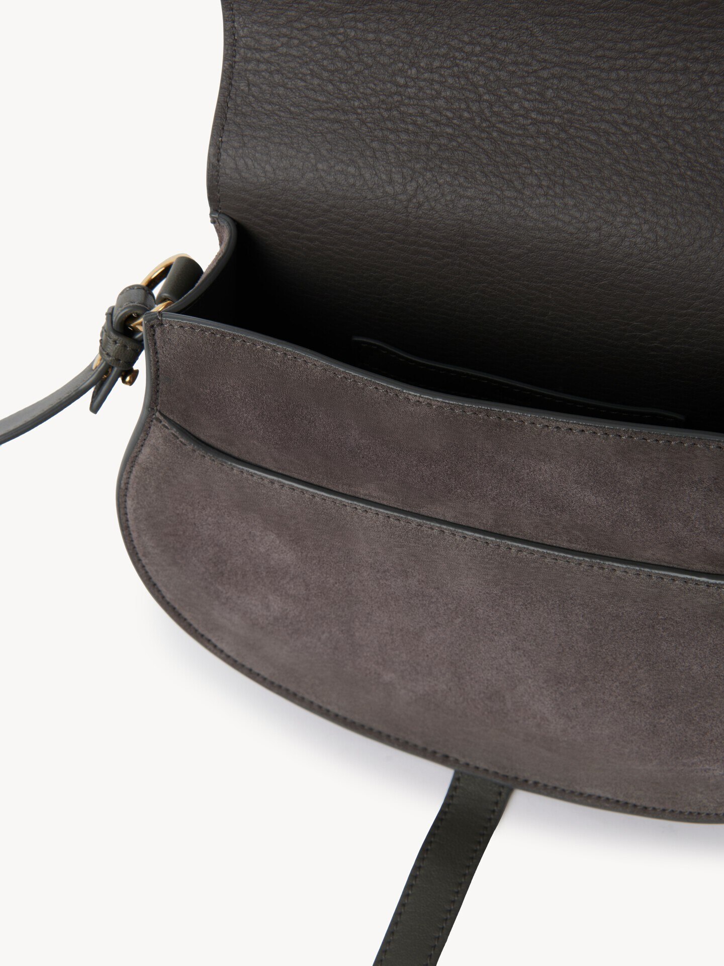 Marcie saddle bag in suede leather - 5.0