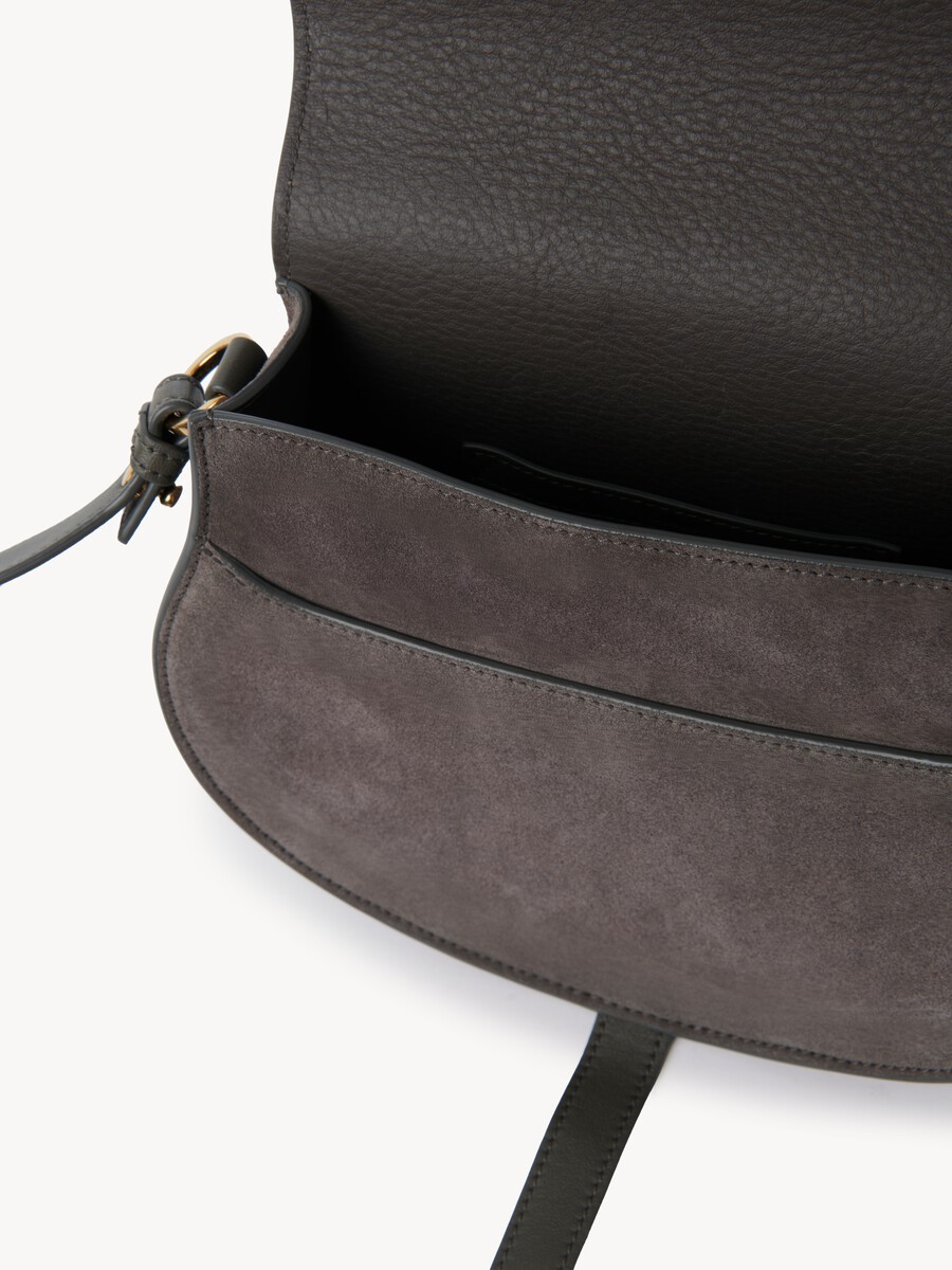 Marcie saddle bag in suede leather - 5
