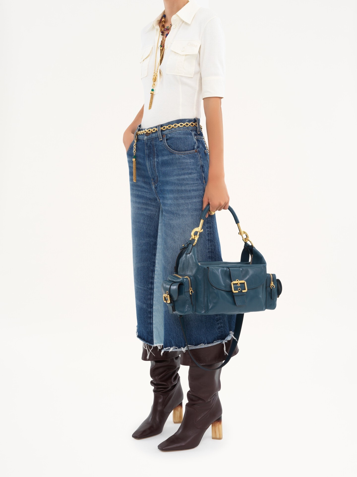 Sac Camera bag en cuir brillant - 9