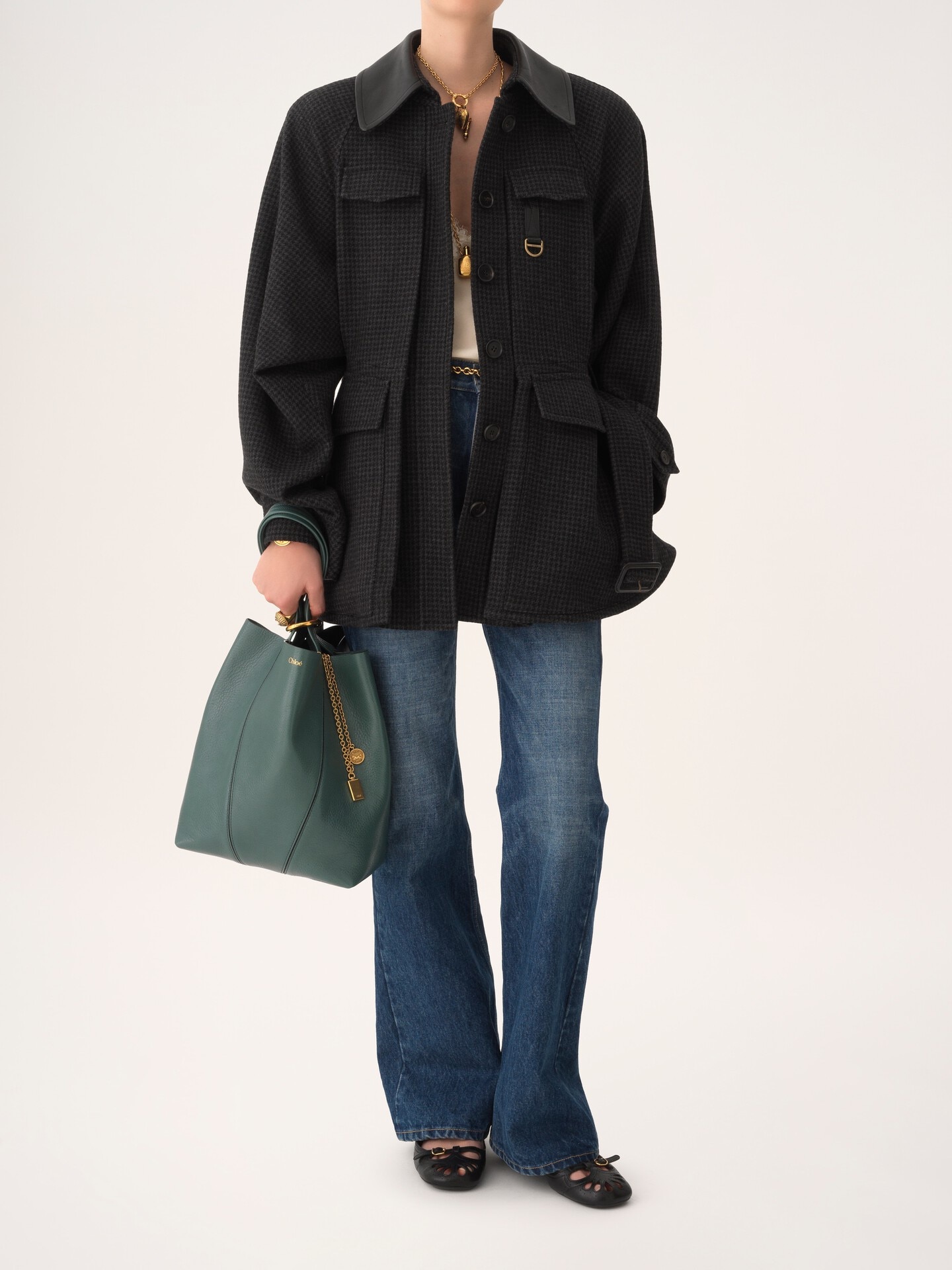 Bolso tote Chlo&eacute; Spin de cuero granulado - 7