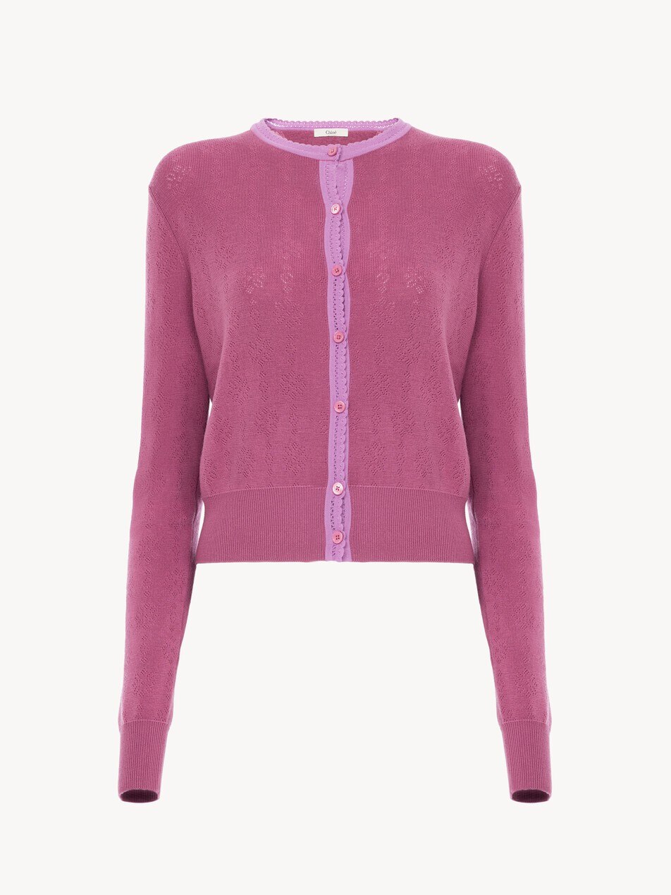 Fitted cardigan in a wool knit - Packshot