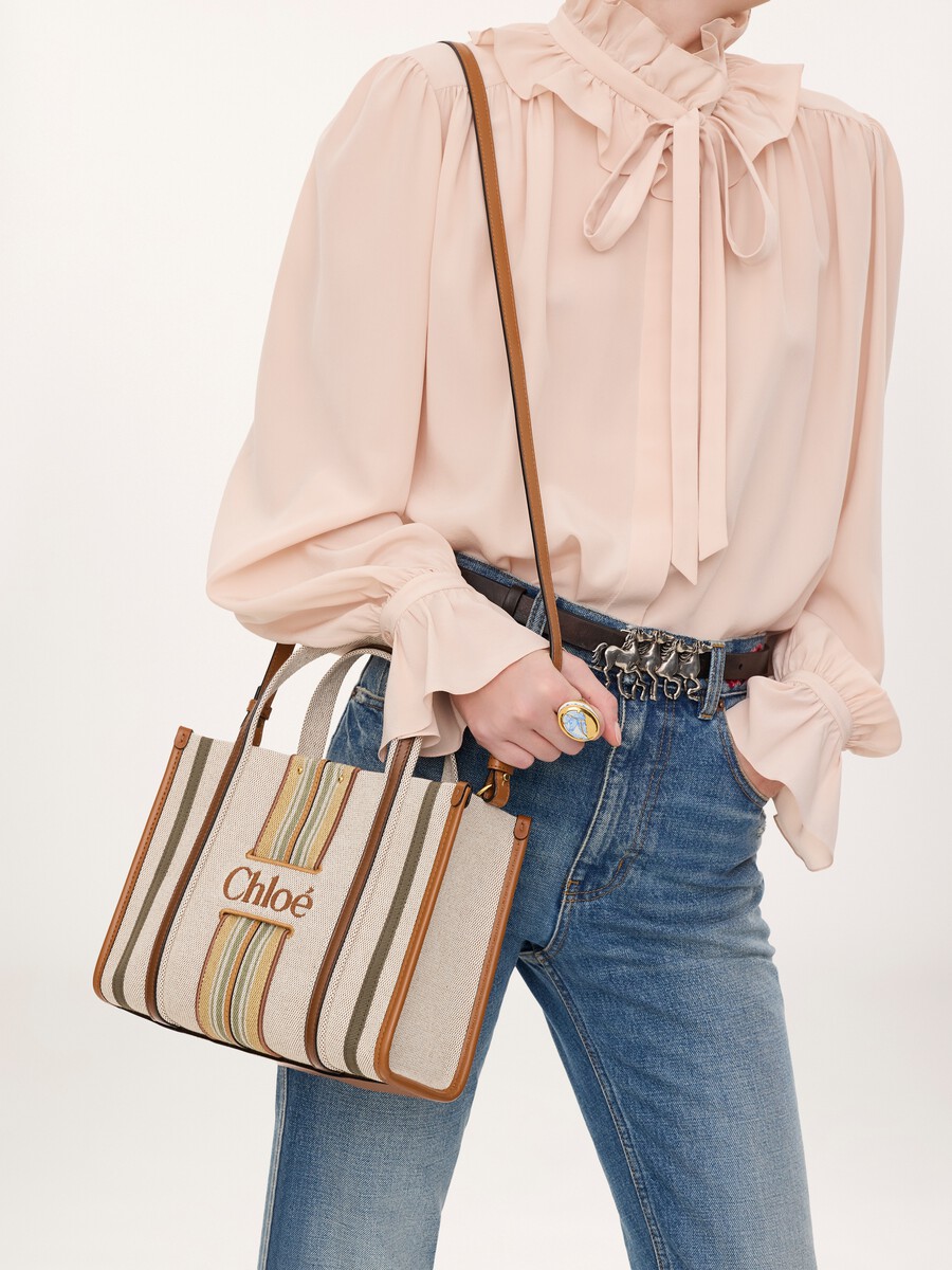 Small Woody Loop tote bag in canvas - 8