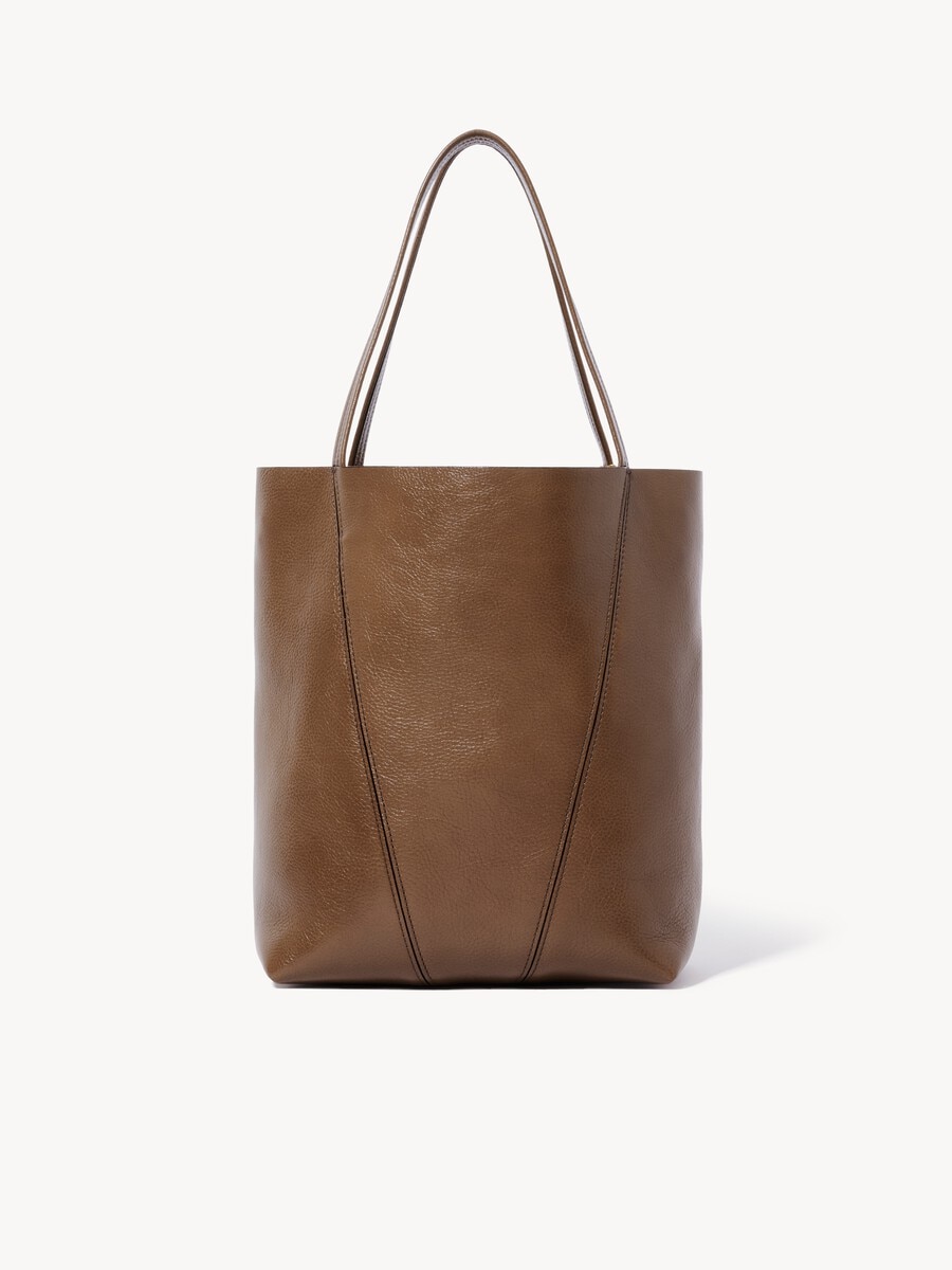 Chlo&eacute; Spin tote bag in grained leather - 4