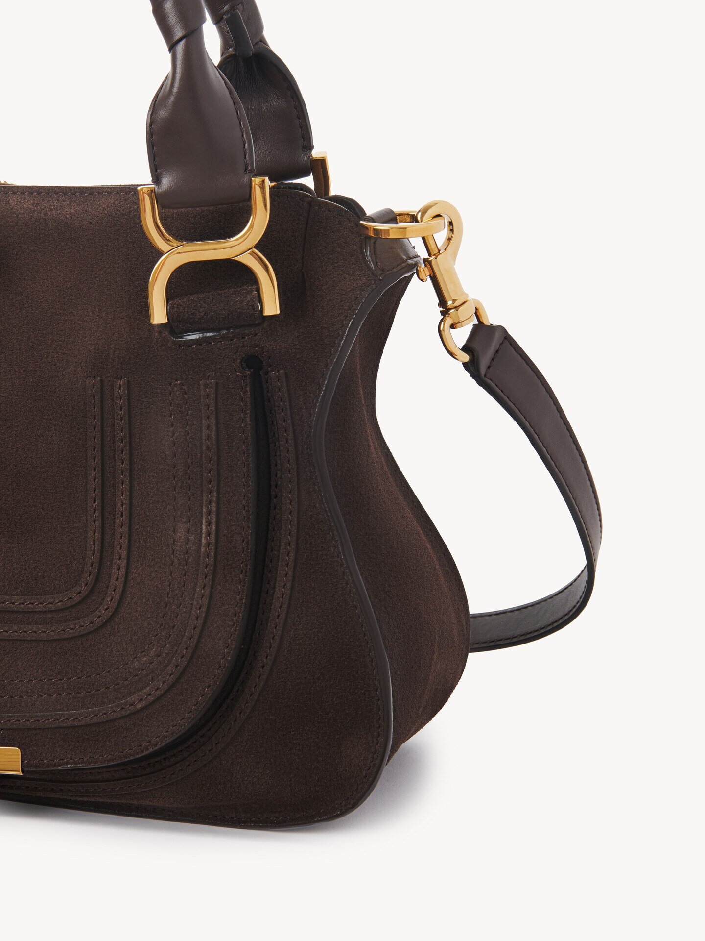 Small Marcie bag in suede leather - 4.0