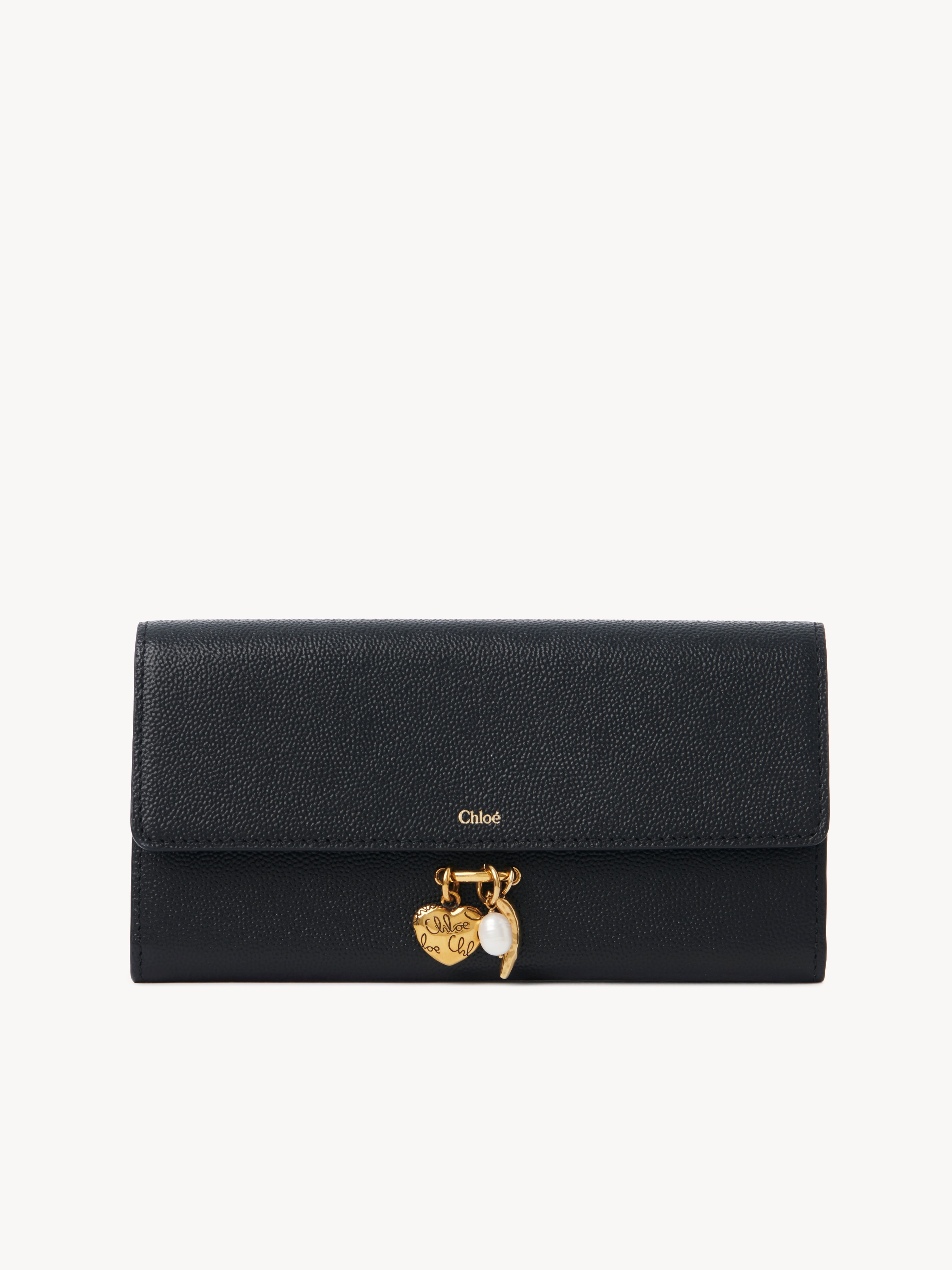 Small Chloé Charms tri-fold wallet in grained leather - NaN