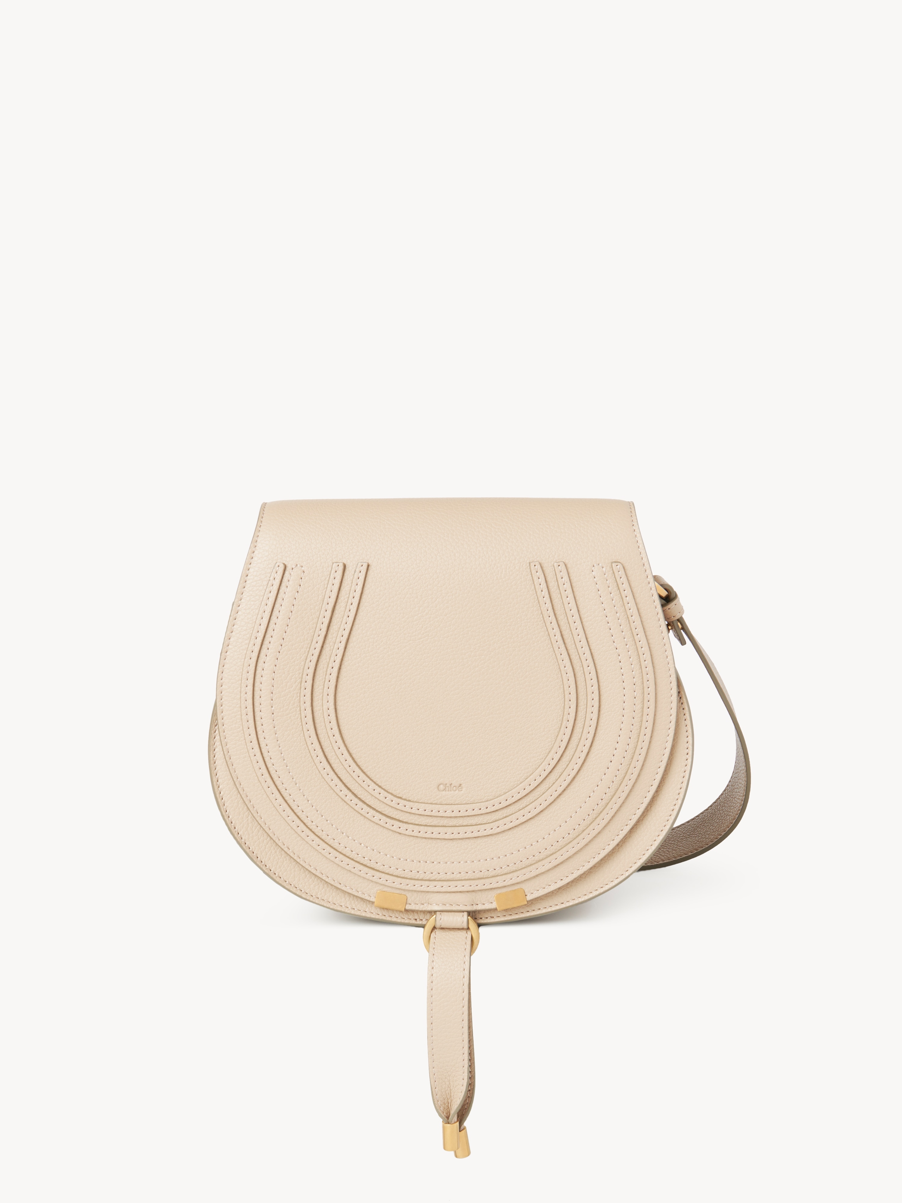 Small Marcie saddle bag in grained leather - NaN