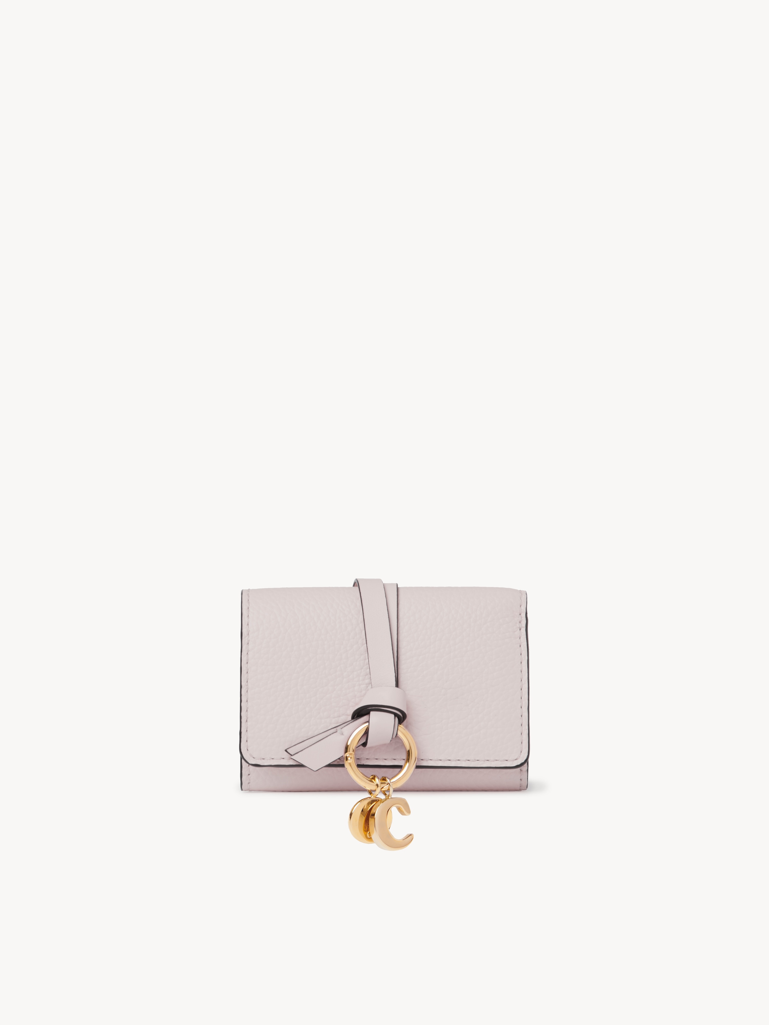 Cartera con solapa Alphabet de cuero granulado - NaN