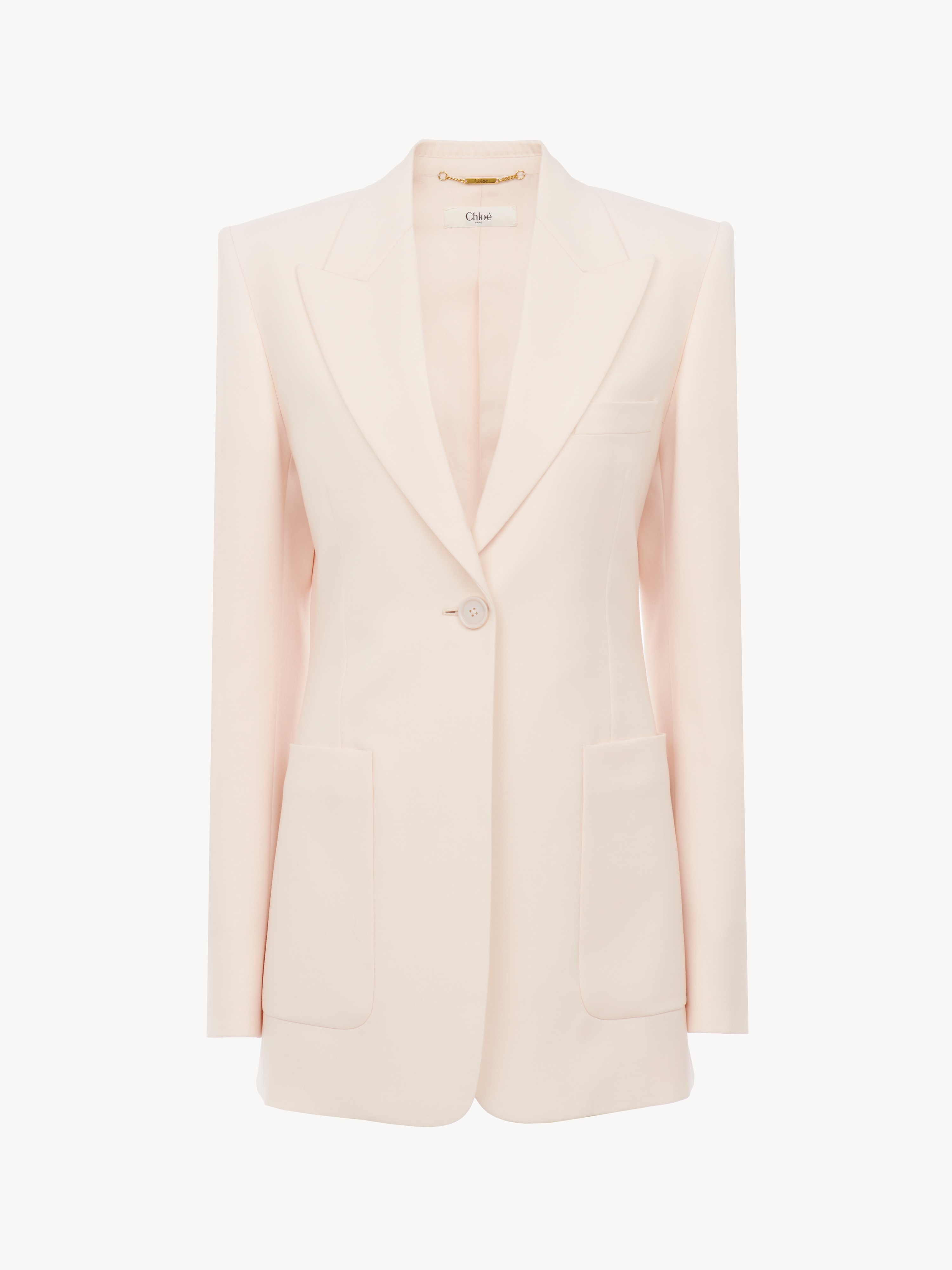 High-rise flared pants in wool gabardine - NaN