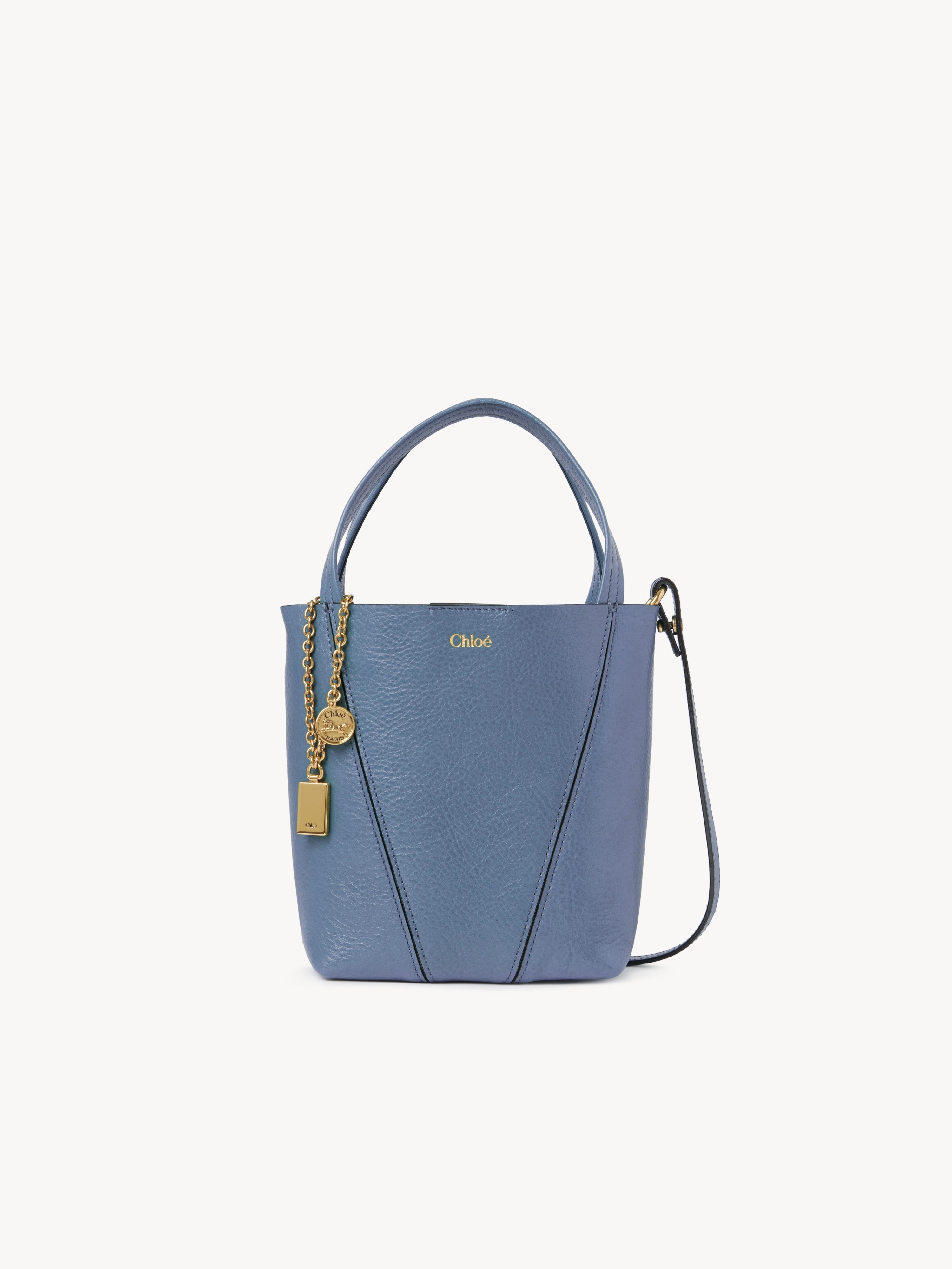 Chlo&eacute; Spin tote bag in grained leather - NaN