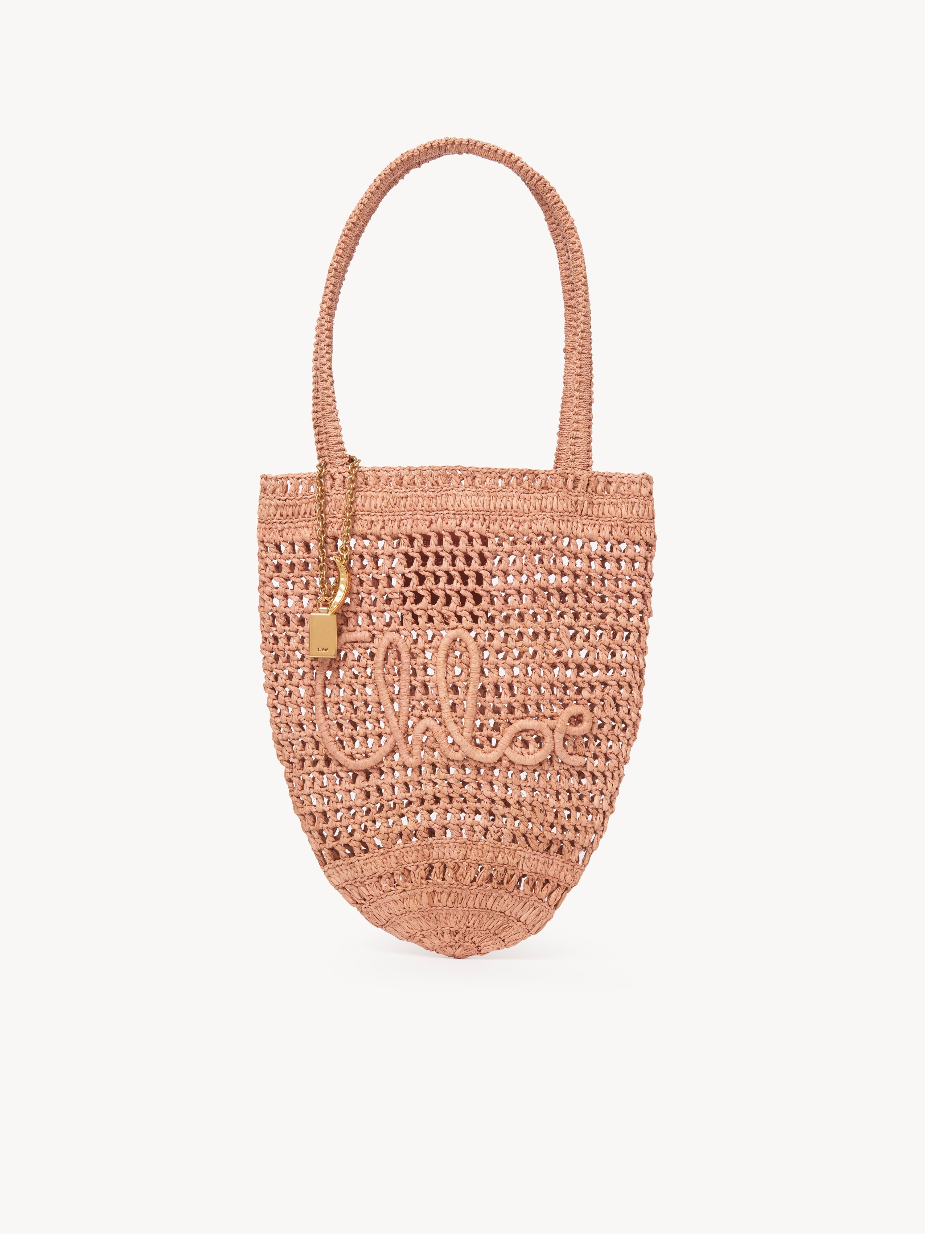 Summer Banana east-west tote bag in raffia - NaN