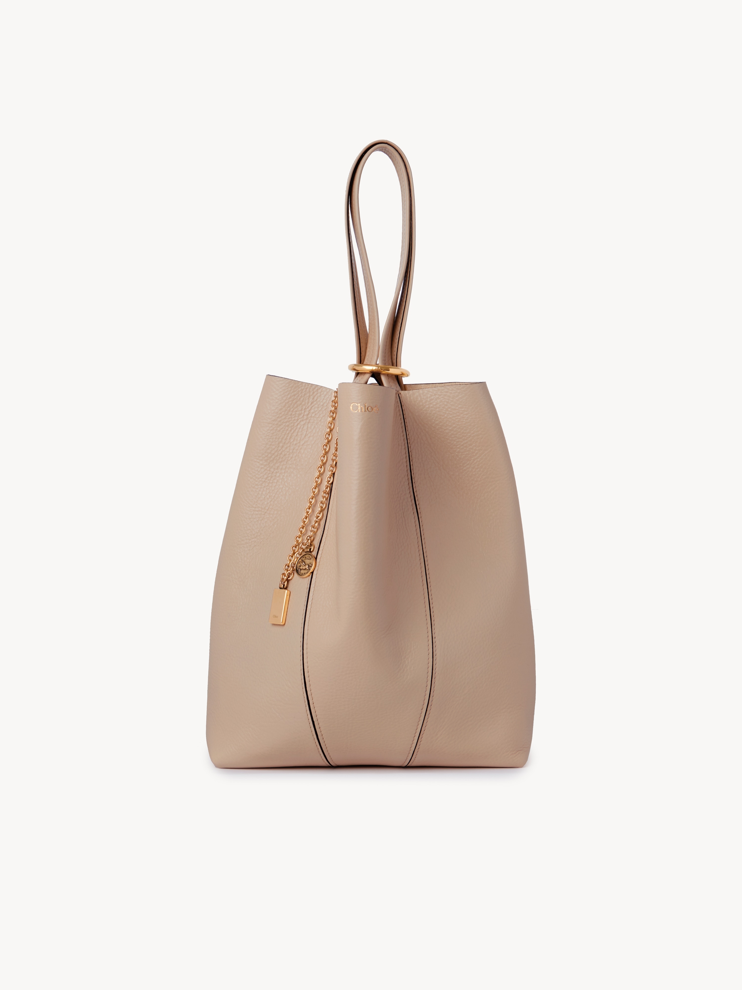 Kleine Chlo&eacute; Spin Tote Bag aus genarbtem Leder - NaN
