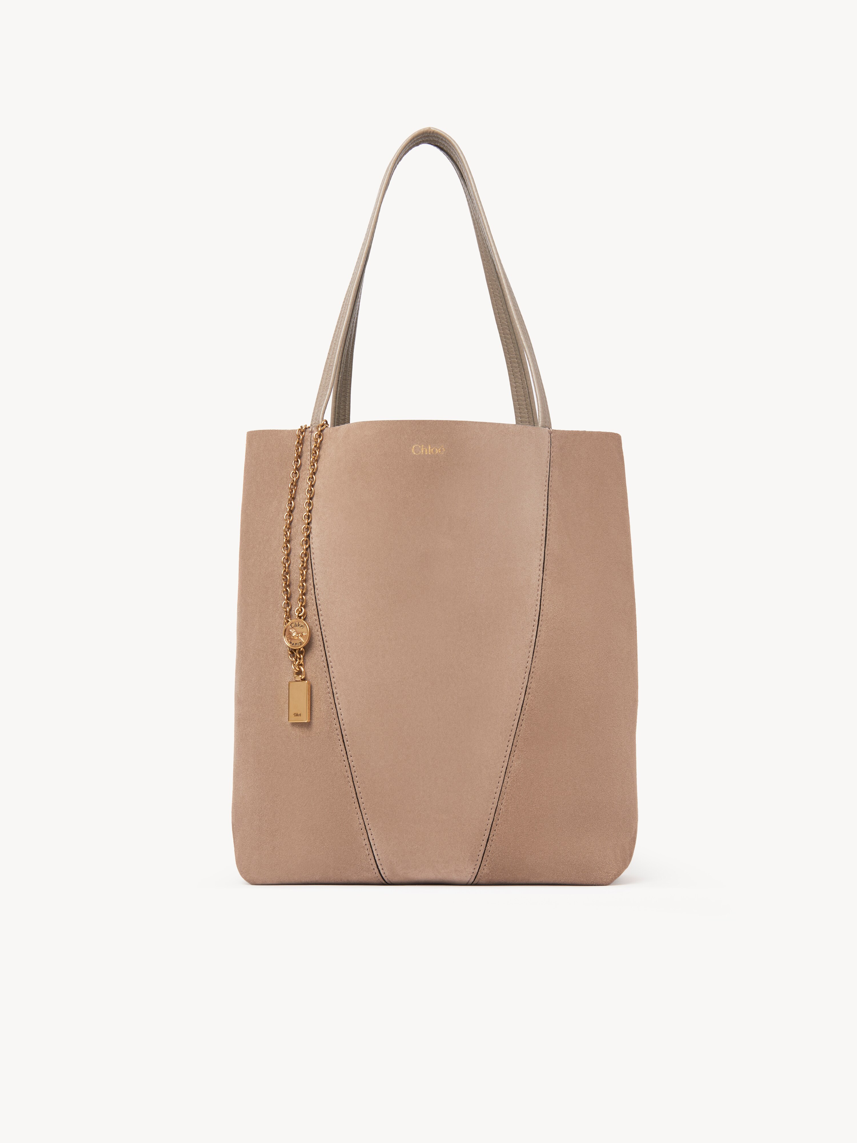 Large Chlo&eacute; Spin tote bag in suede leather - NaN