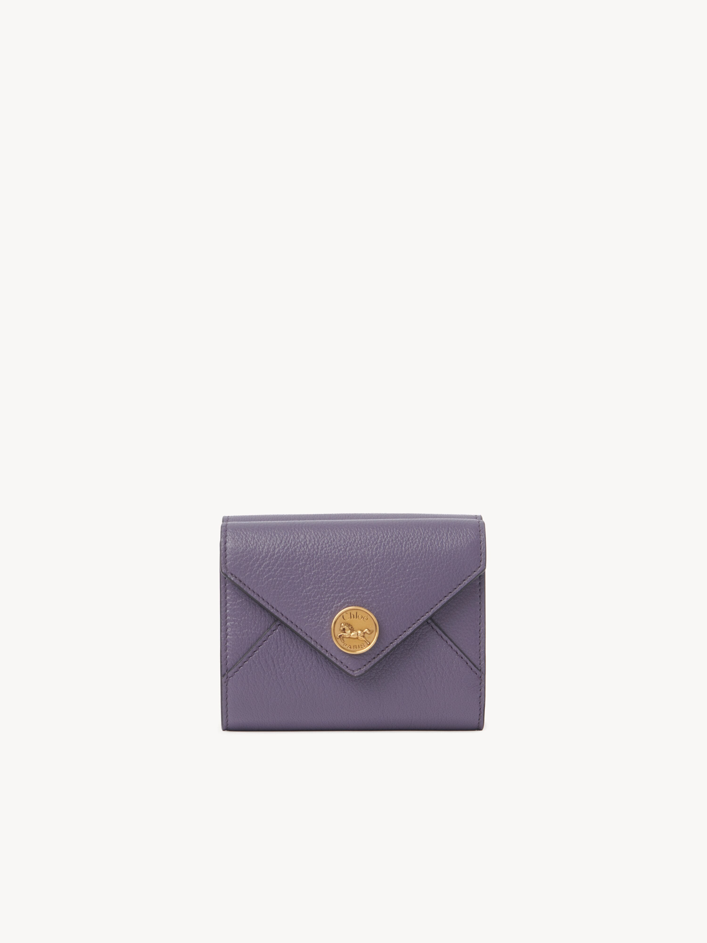 Envelope card holder in grained leather - NaN