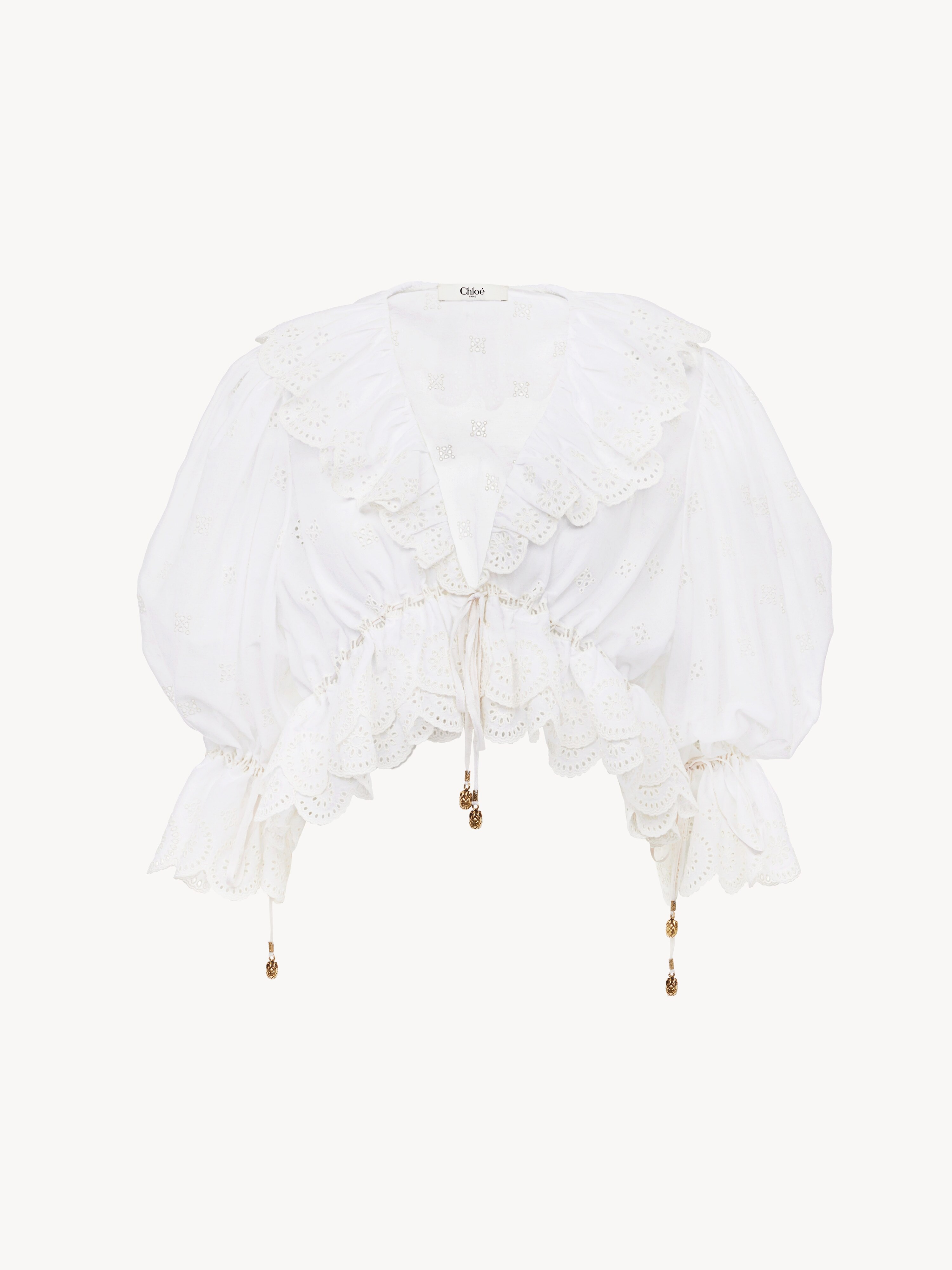 Vaqueros cropped bordados de tejido vaquero - NaN